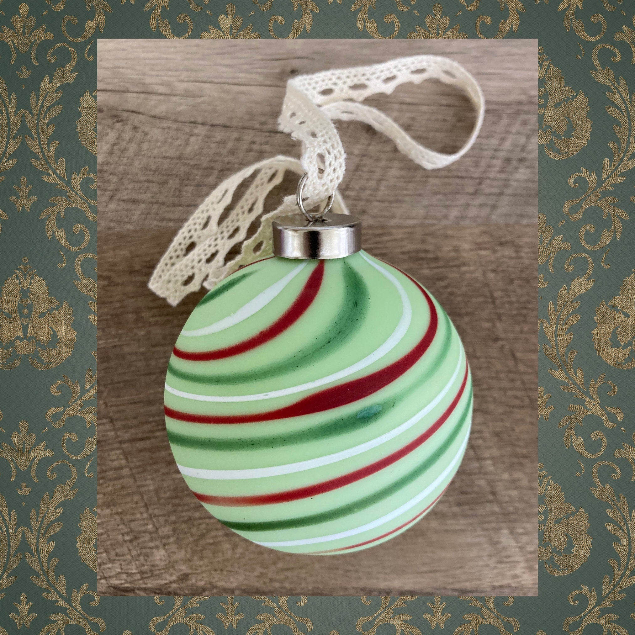 Christmas Ornament Hand-blown | one-of-a-kind | Unique Holiday Gift