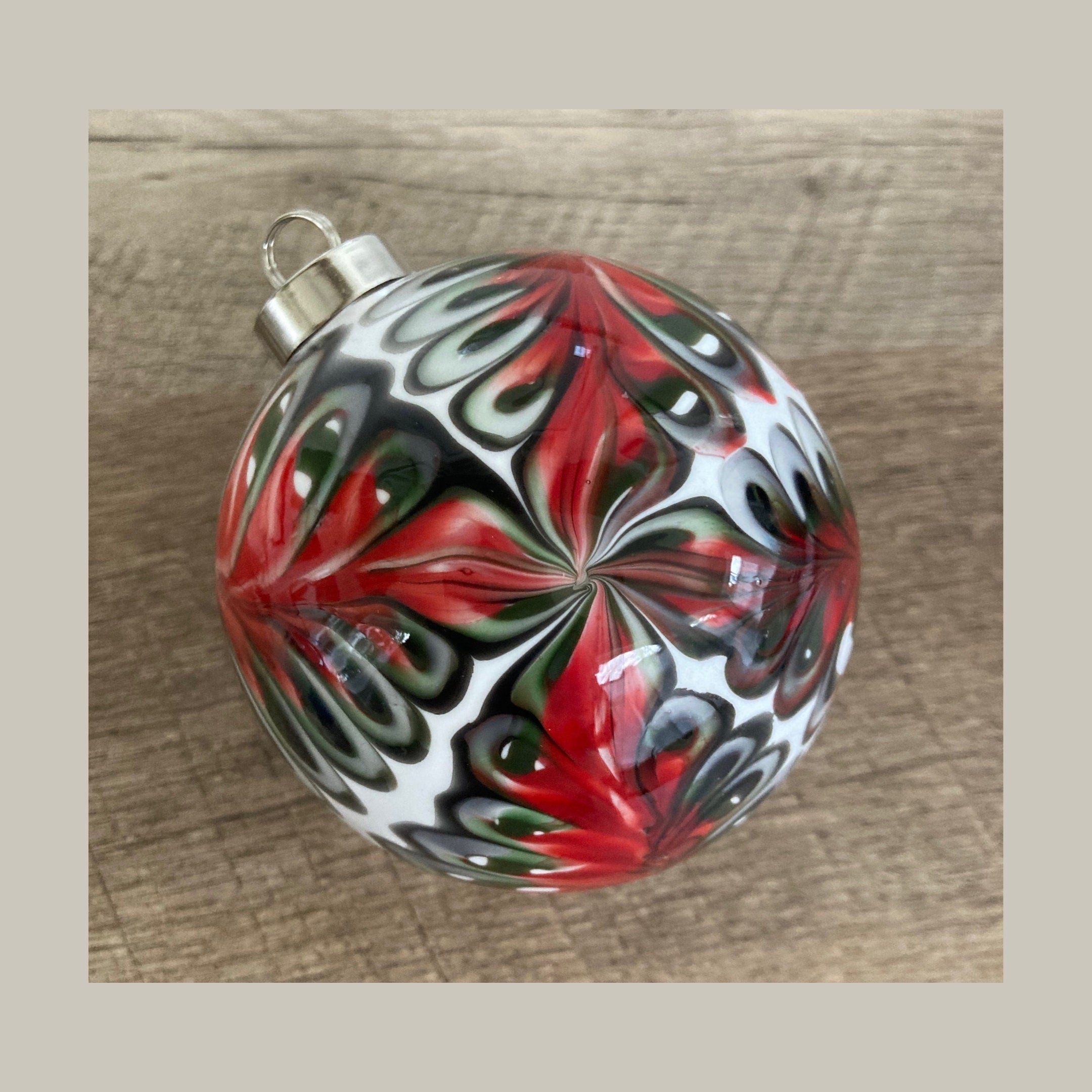 Christmas Ornament Handcrafted Blown Glass | Exclusive | Distinctive Holiday Present