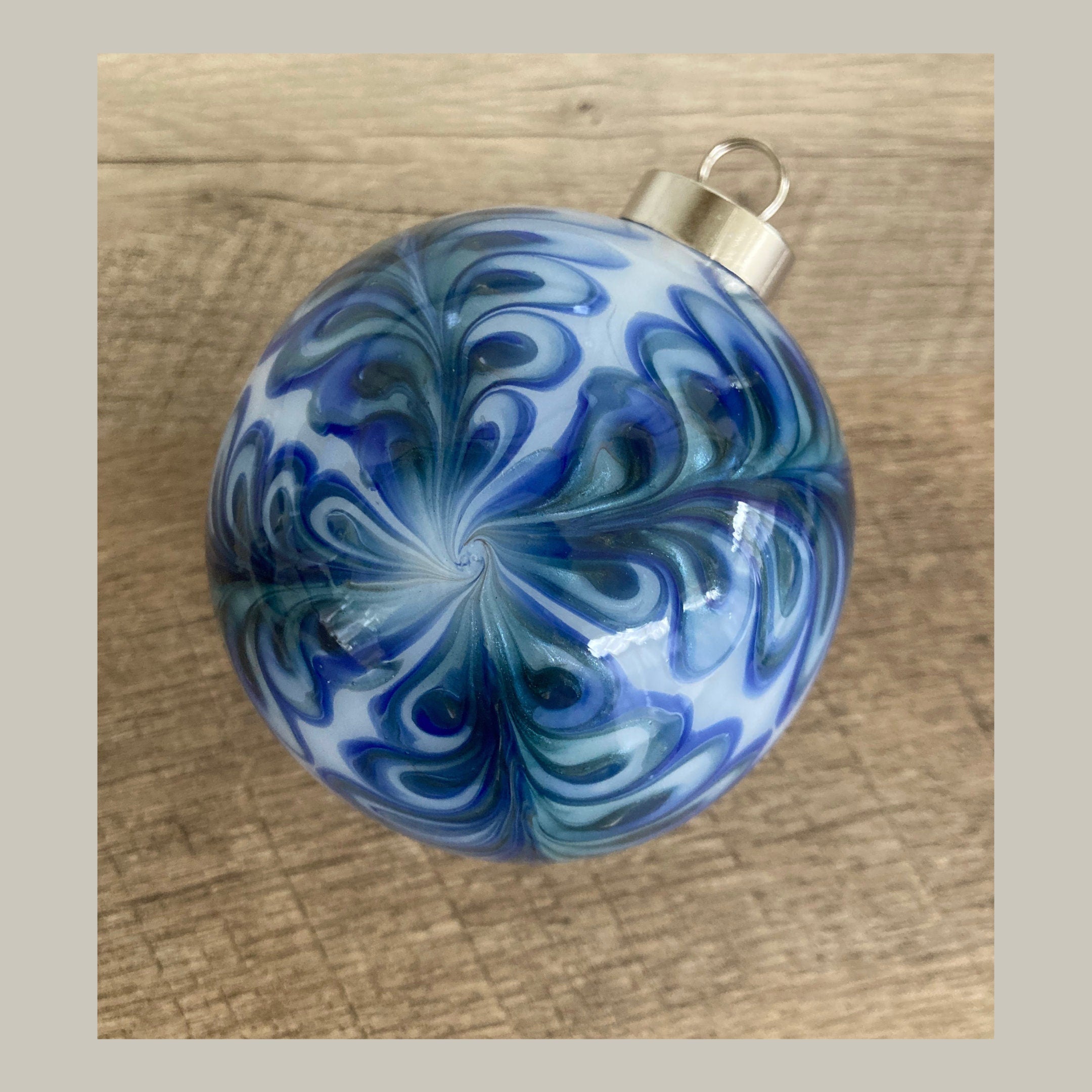 Christmas Ornament Hand-blown | one-of-a-kind | Unique Holiday gift