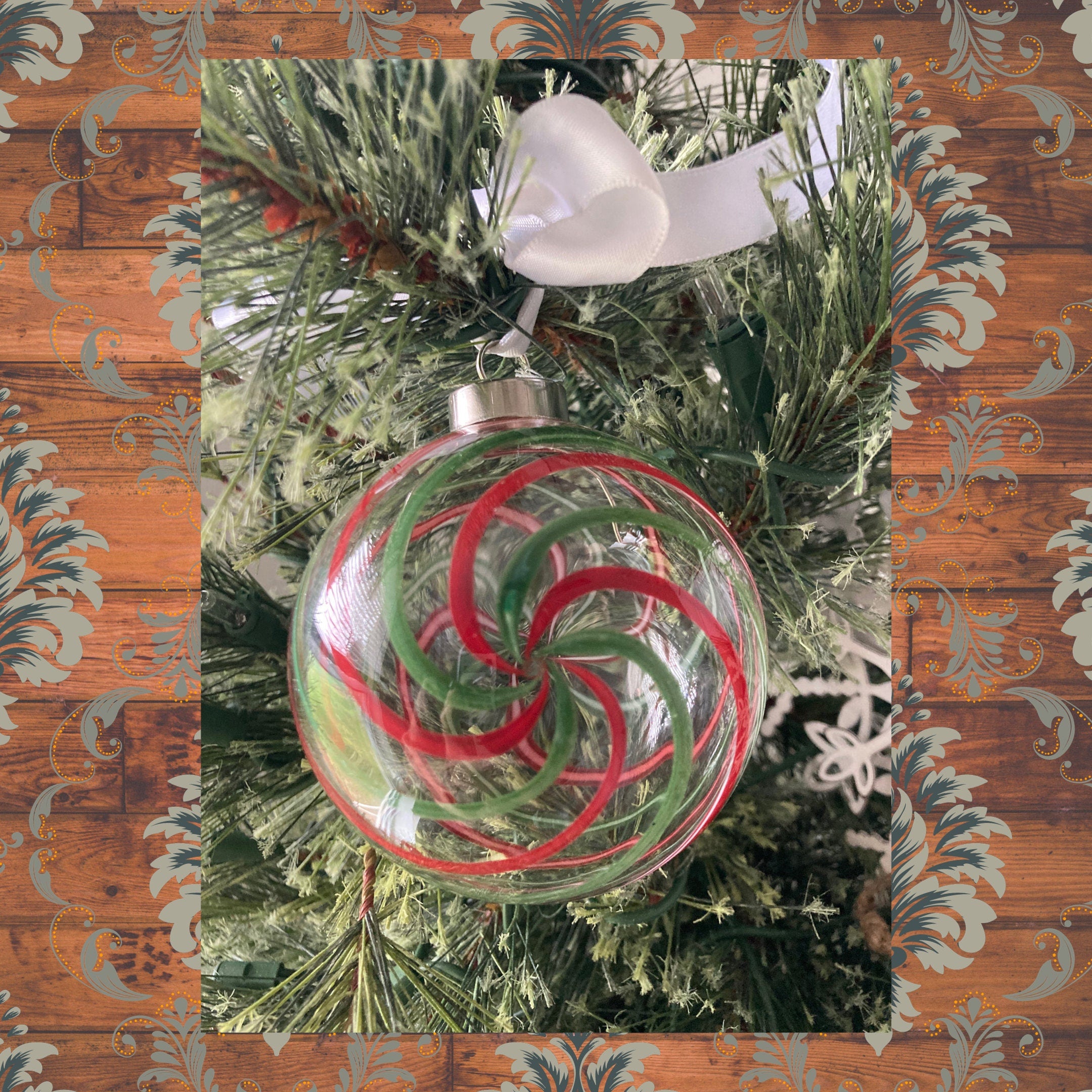 Christmas Ornament Hand-blown | one-of-a-kind | Unique Holiday Gift