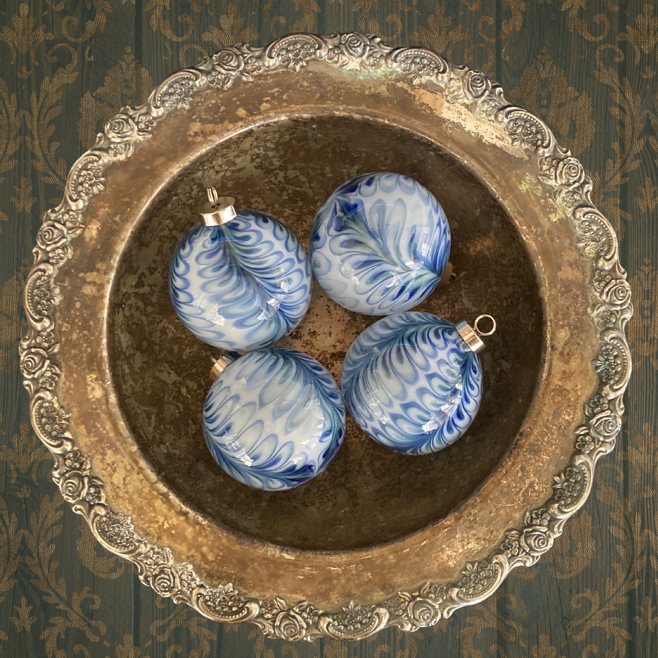 Blown Glass Christmas Ornament | one-of-a-kind | Unique Holiday Gift