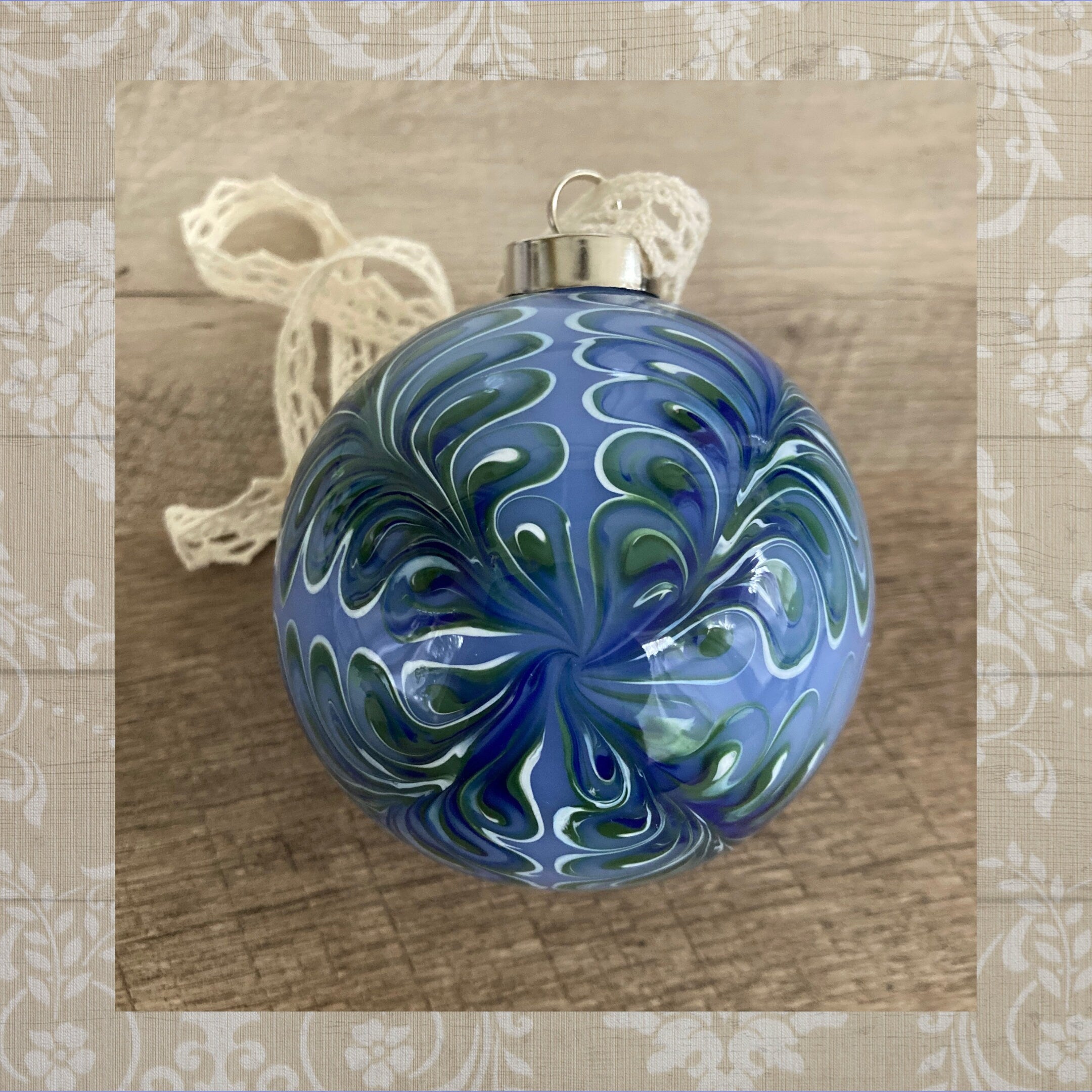 Christmas Ornament Hand-blown | One-of-a-kind | Unique Holiday gift