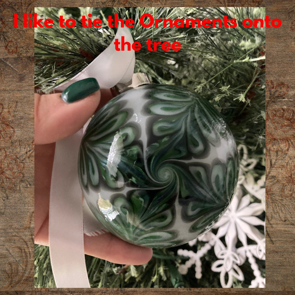 Christmas Ornament Hand-blown | One of a kind | Unique Holiday Gift