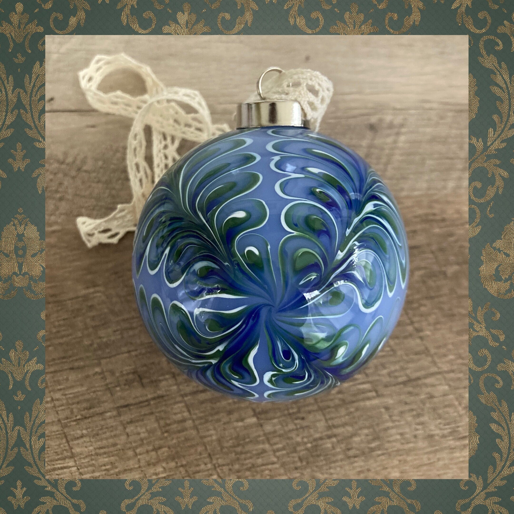 Christmas Ornament Hand-blown | One-of-a-kind | Unique Holiday gift