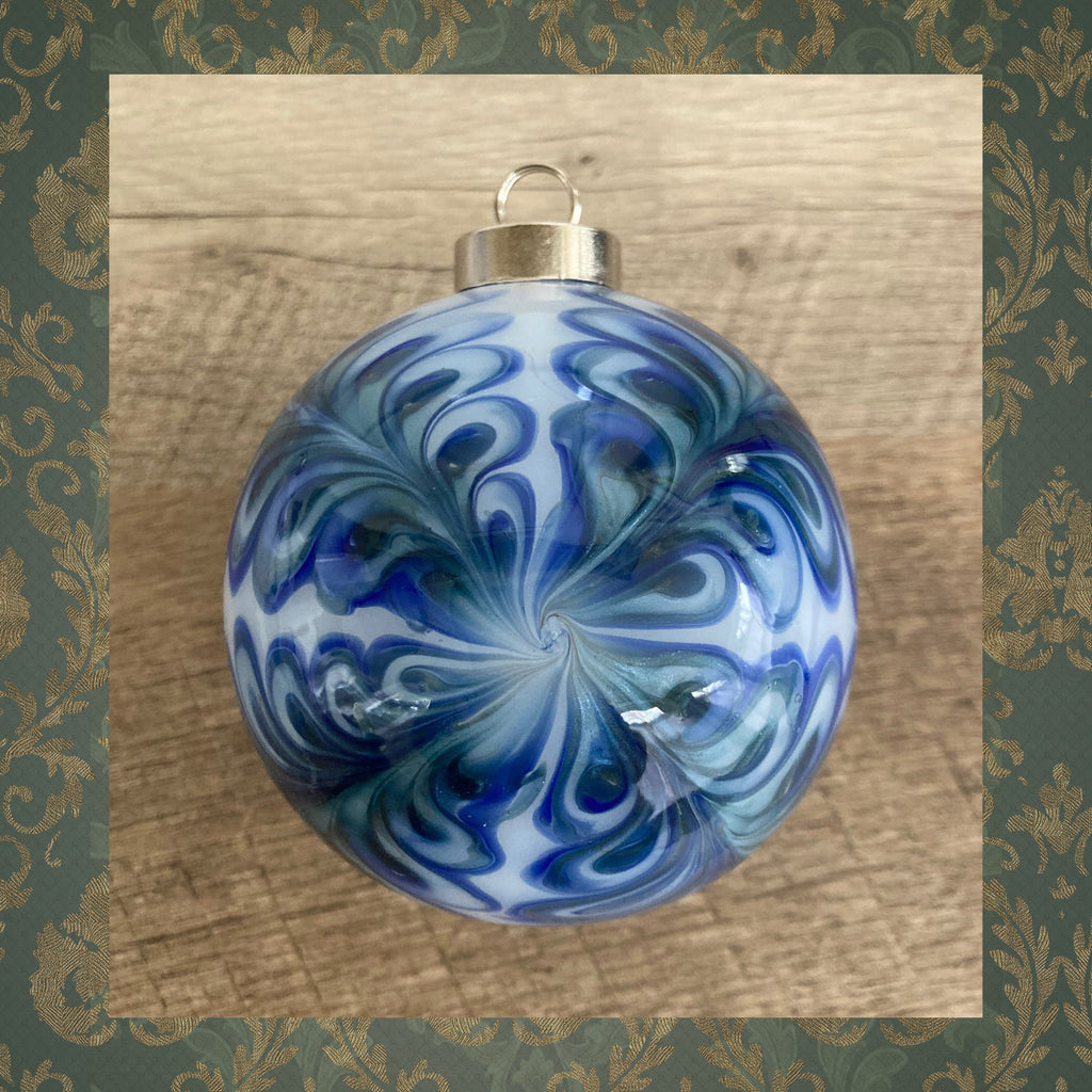 Christmas Ornament Hand-blown | one-of-a-kind | Unique Holiday gift