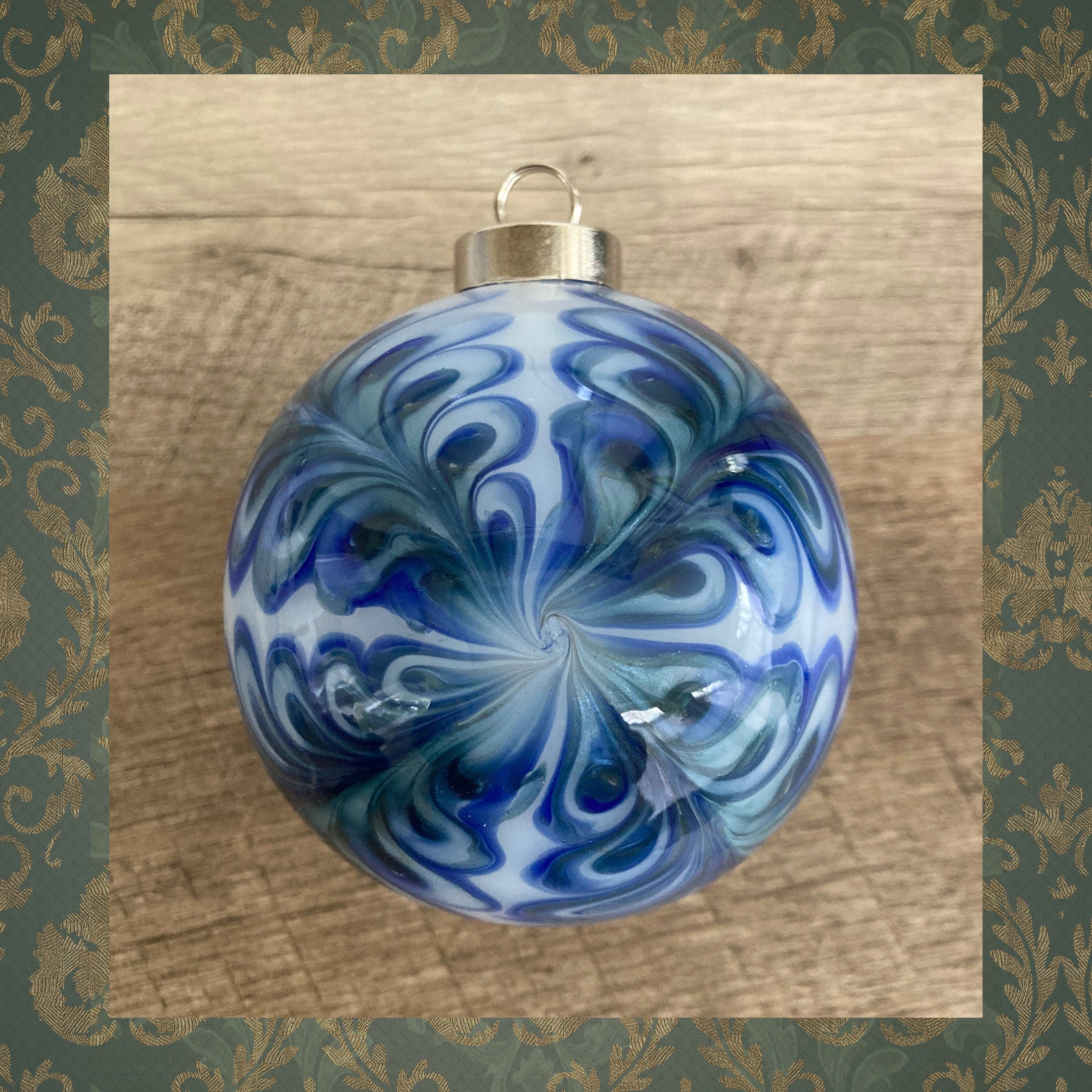Christmas Ornament Hand-blown | one-of-a-kind | Unique Holiday gift