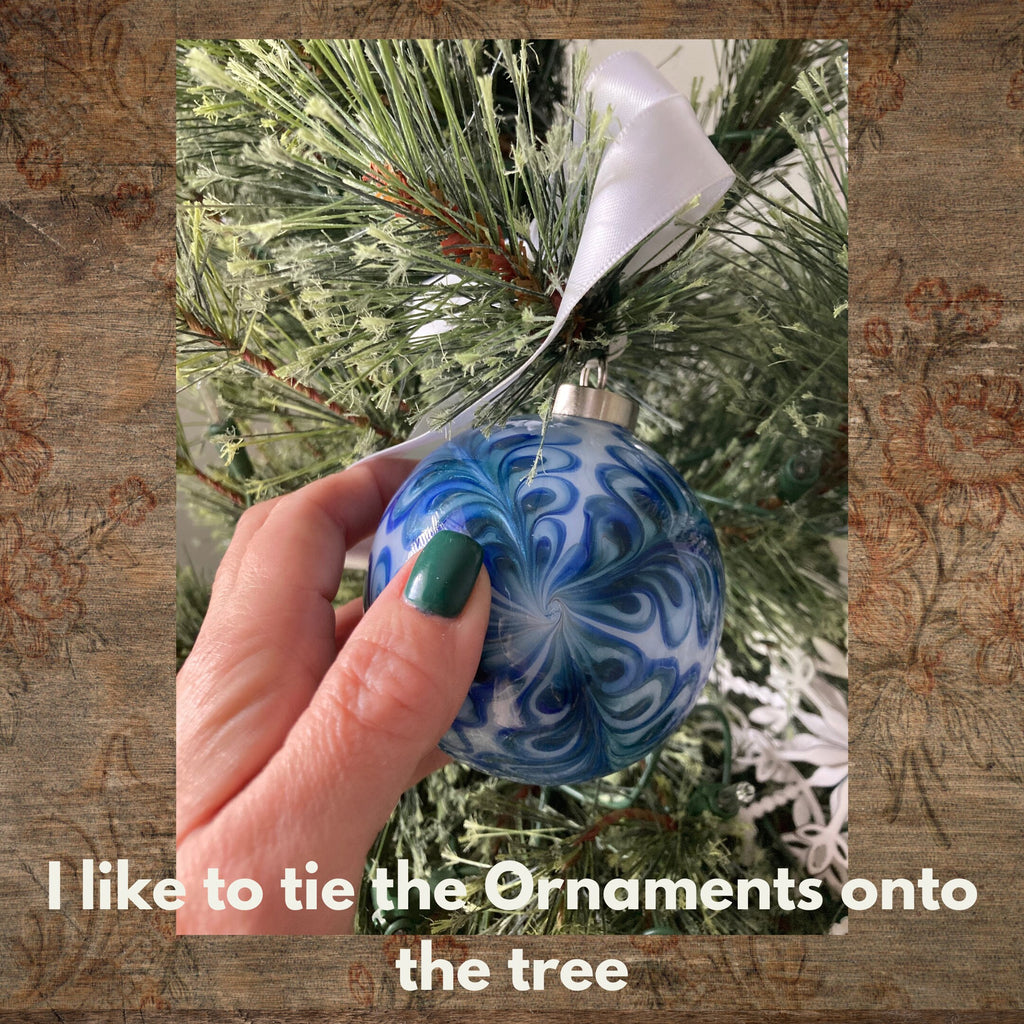 Christmas Ornament Hand-blown | one-of-a-kind | Unique Holiday gift