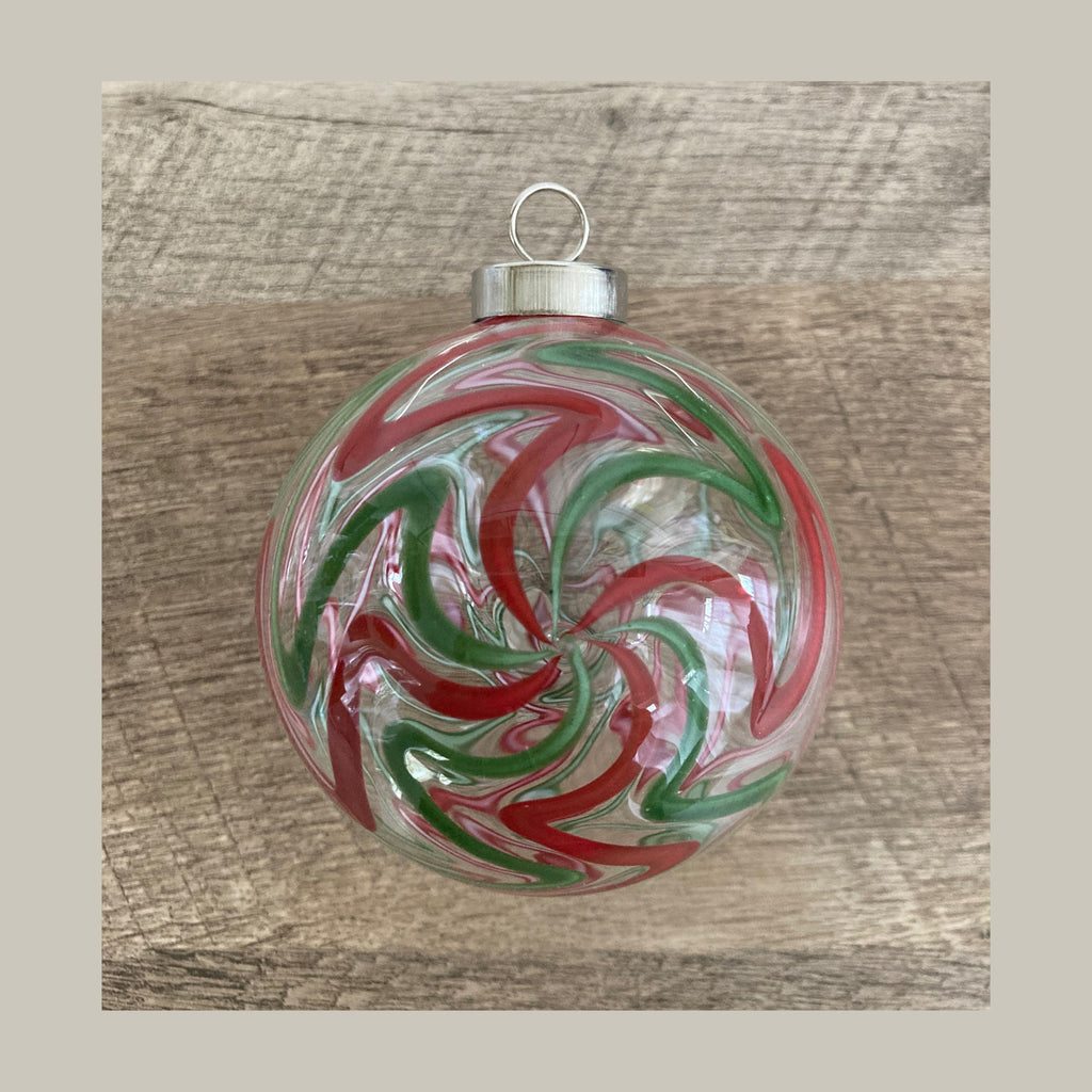 Hand blown glass ornament holiday decor Christmas | one-of-a-kind | Unique Holiday Gift