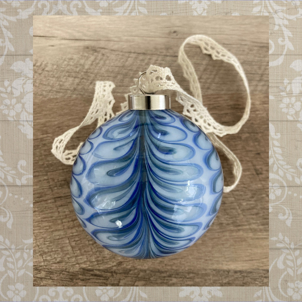 Blown Glass Christmas Ornament | one-of-a-kind | Unique Holiday Gift