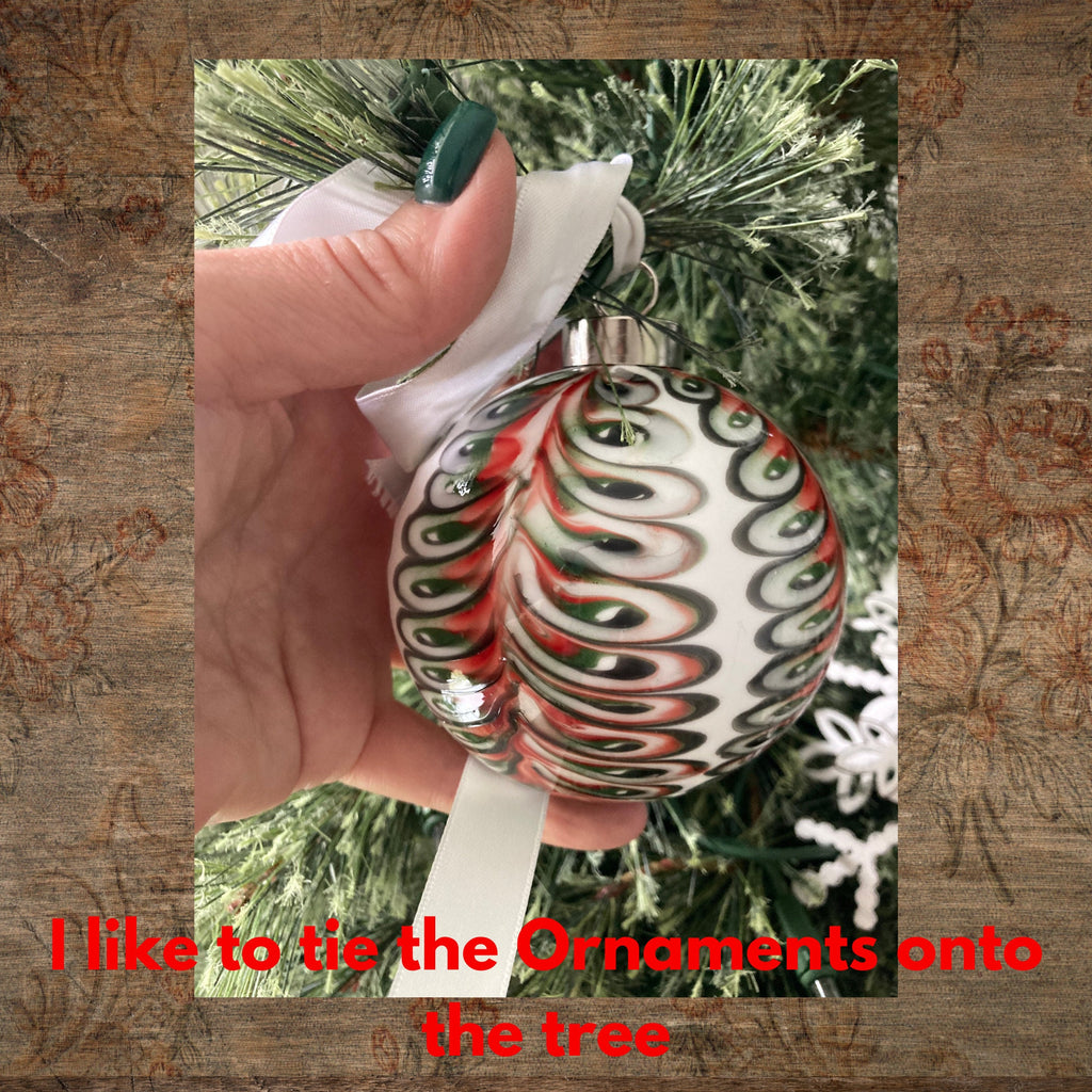 Christmas Ornament Hand-Blown | One-of-a kind | Unique Holiday Gift