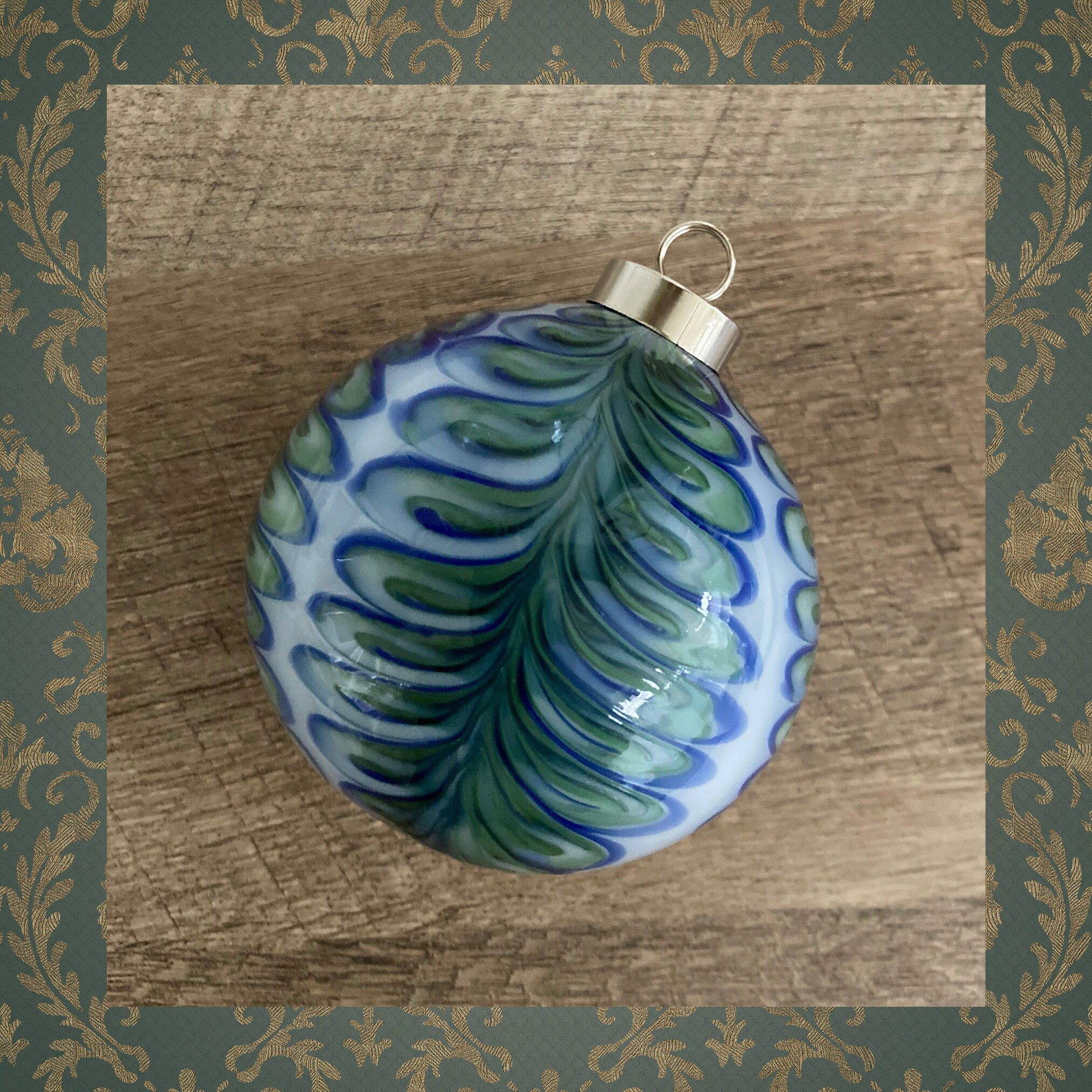Christmas Ornament Hand-blown | one-of-a-kind | Unique holiday Gift