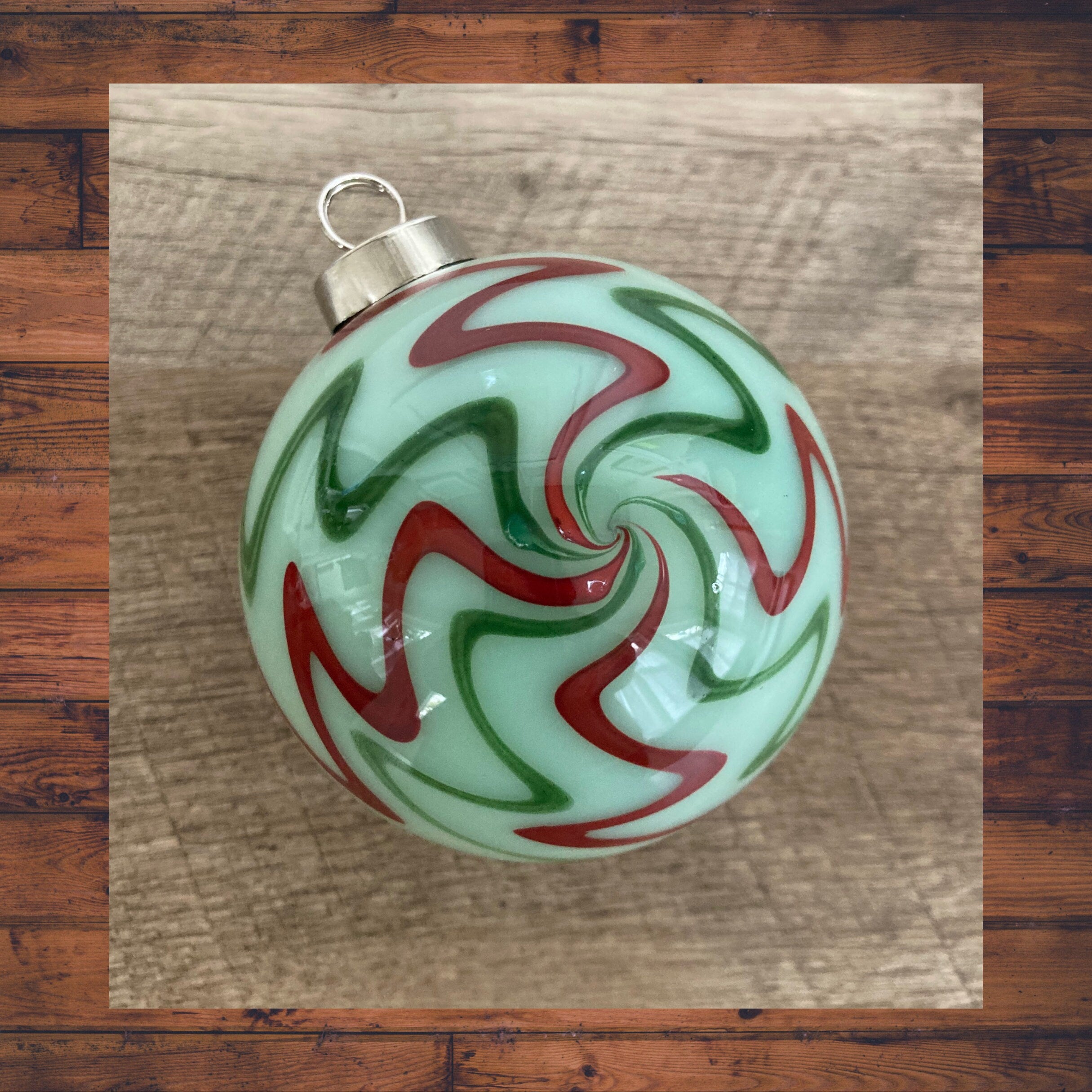 Christmas Ornament Hand-blown | one-of-a-kind | Unique Holiday Gift