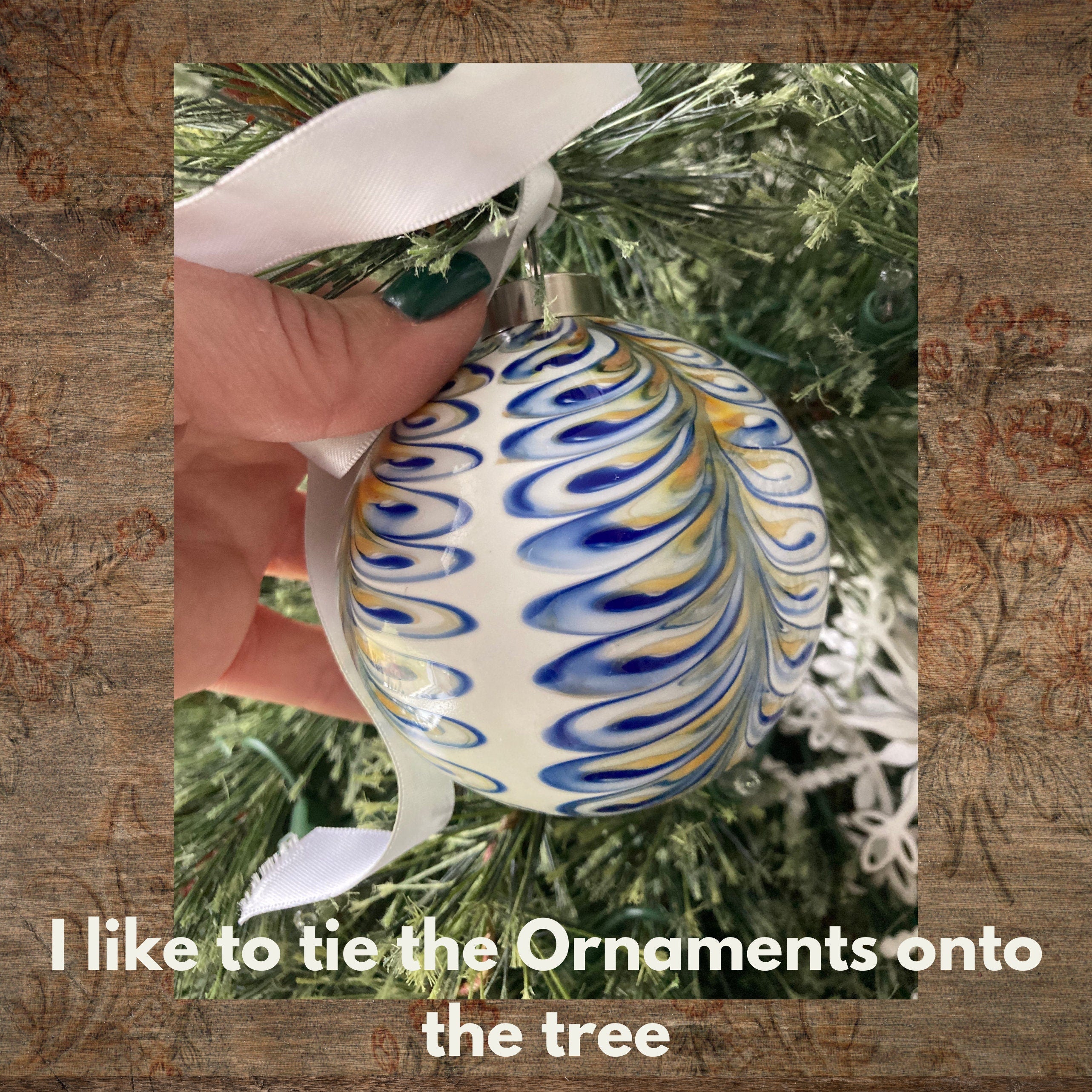 Christmas Ornament Hand-blown | one-of-a-kind | Unique Holiday Gift