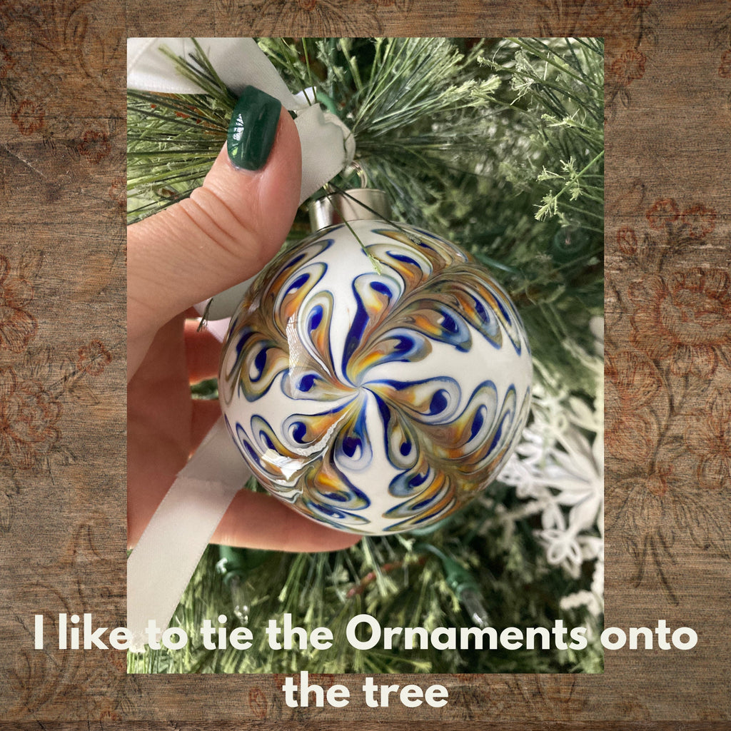 Blown Glass Christmas Ornament | One-of-a-kind | Unique Holiday Gift