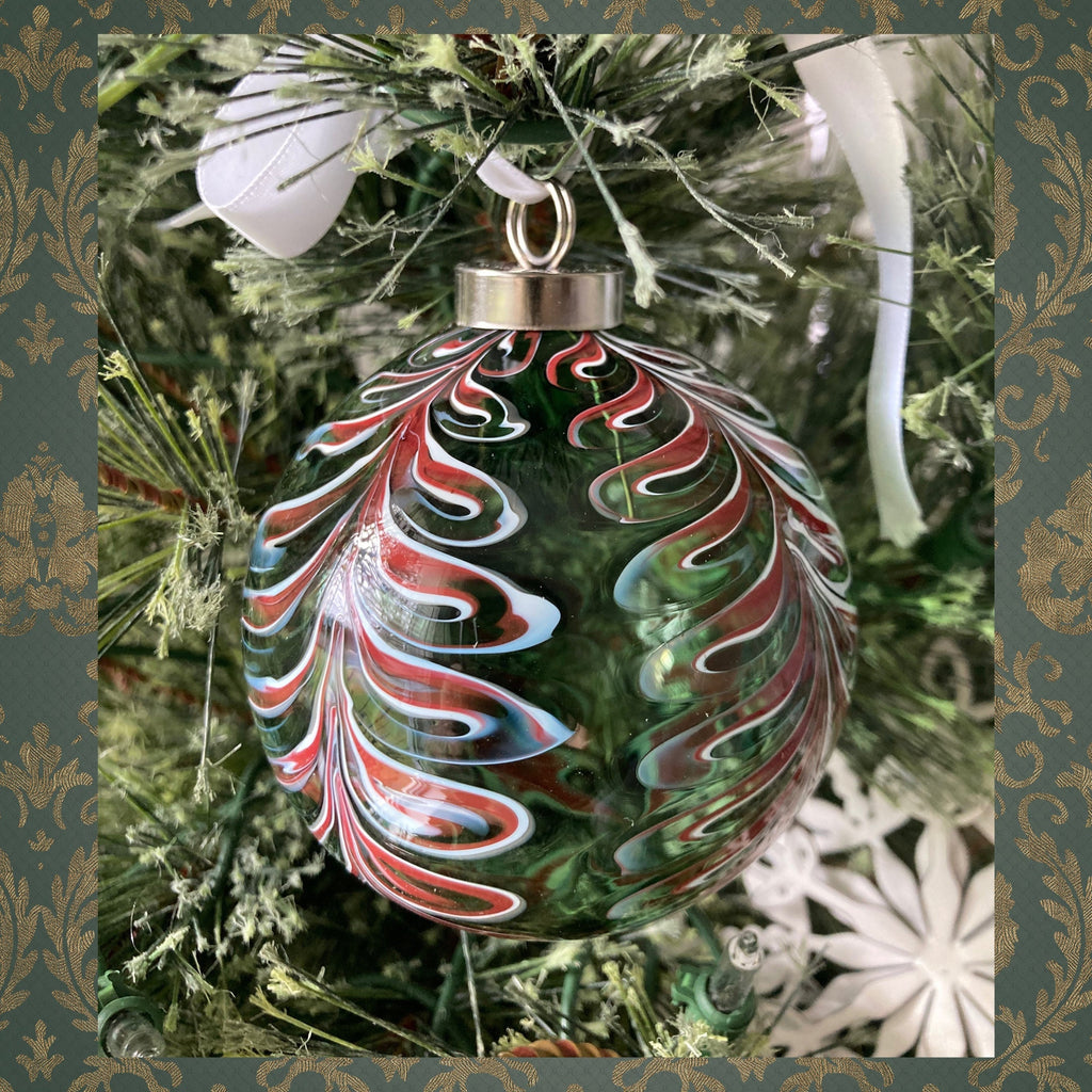 Christmas Ornament Hand-blown | one-of-a-kind | Unique Holiday Gift
