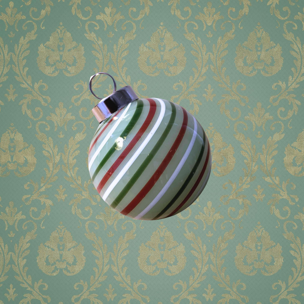 Petite Handblown Glass Festive Ornaments Set of 4 - Perfect Holiday Gift!