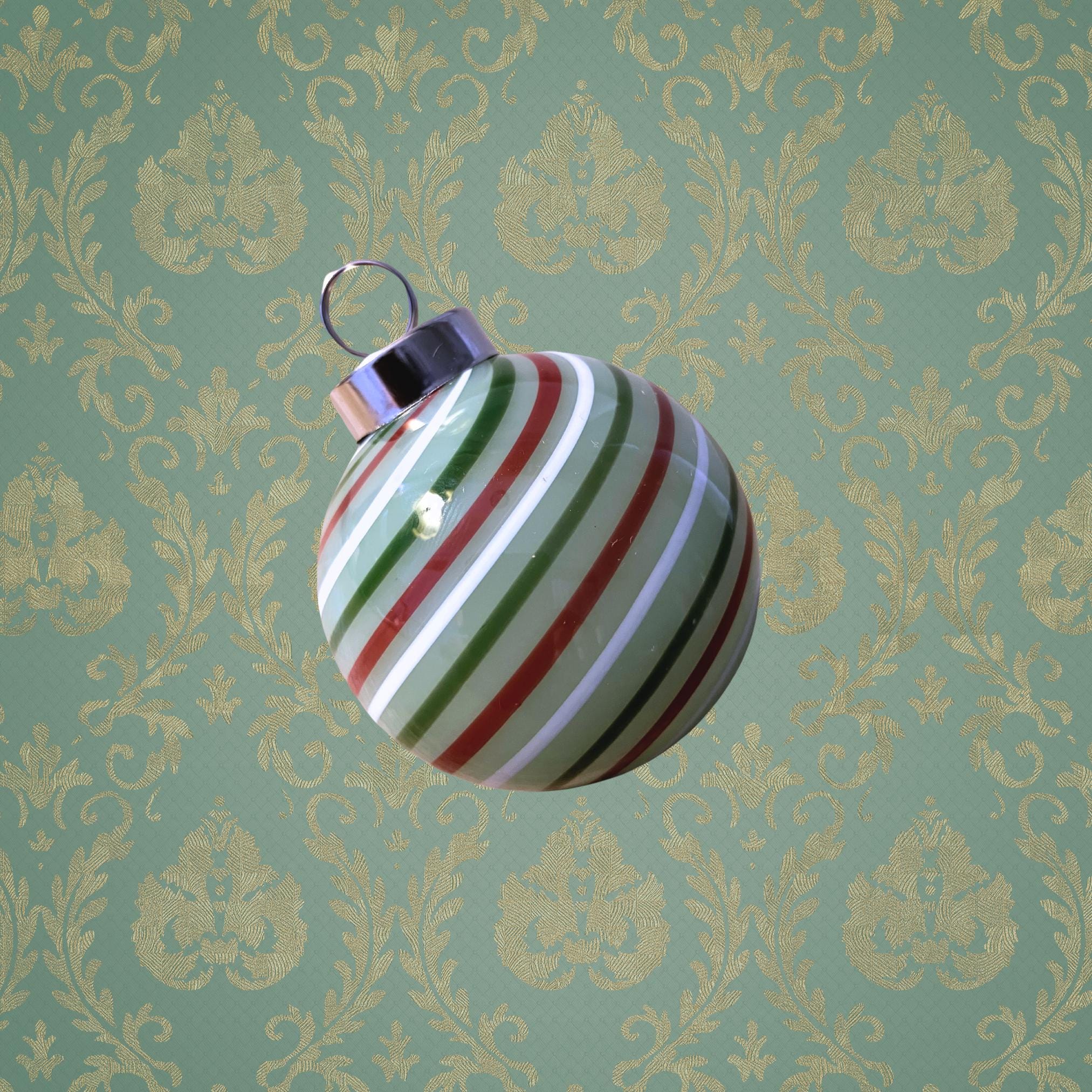 Petite Handblown Glass Festive Ornaments Set of 4 - Perfect Holiday Gift!