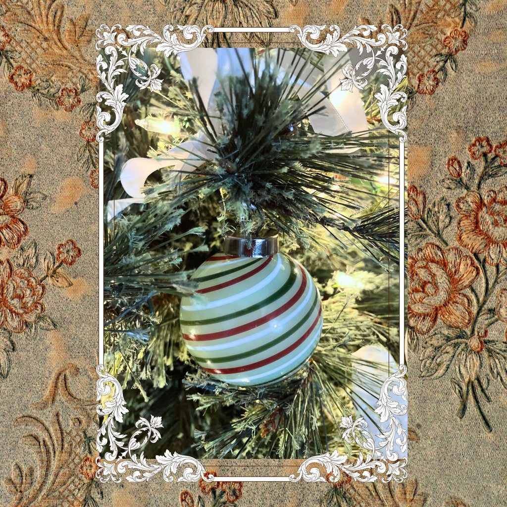 Petite Handblown Glass Festive Ornaments Set of 4 - Perfect Holiday Gift!