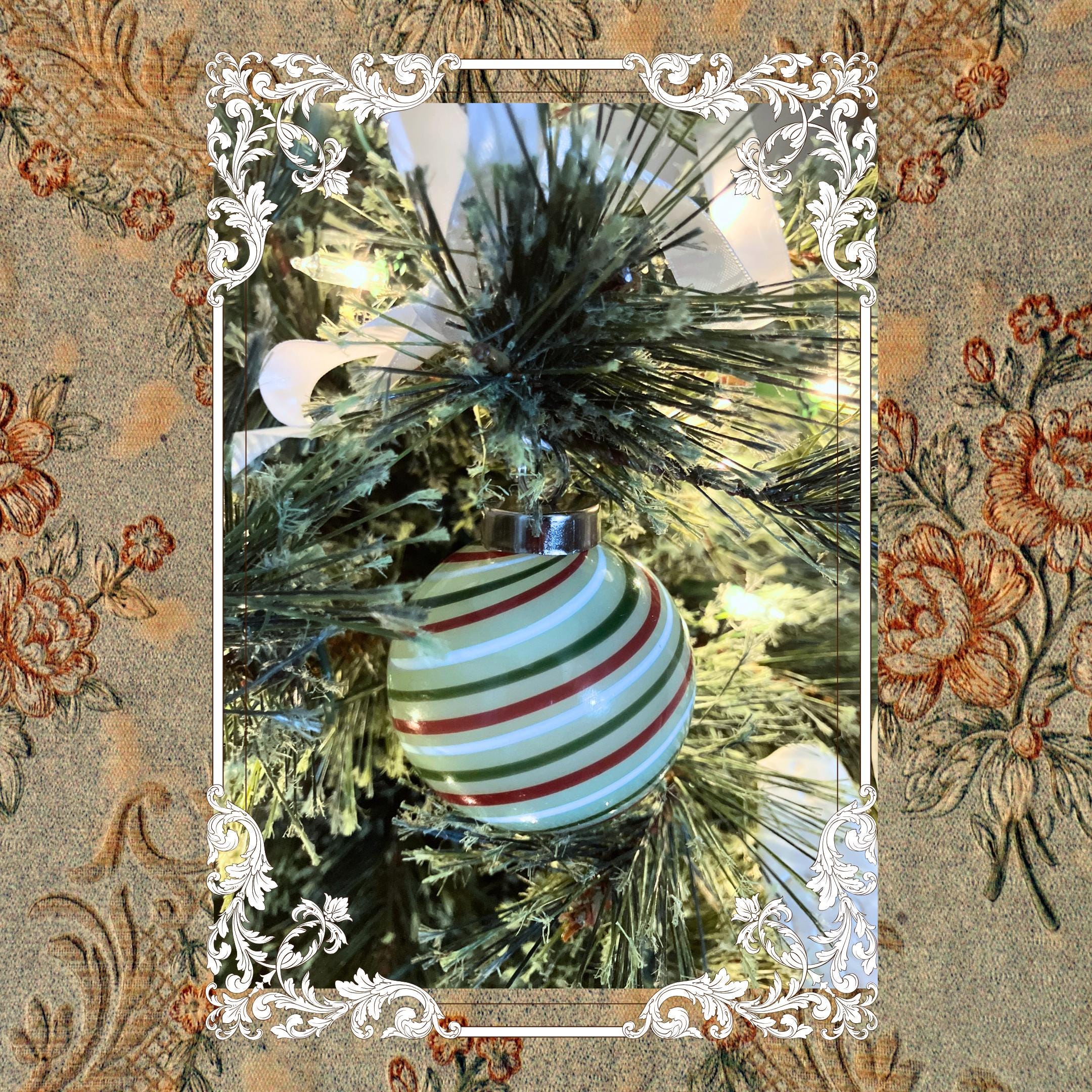 Petite Handblown Glass Festive Ornaments Set of 4 - Perfect Holiday Gift!