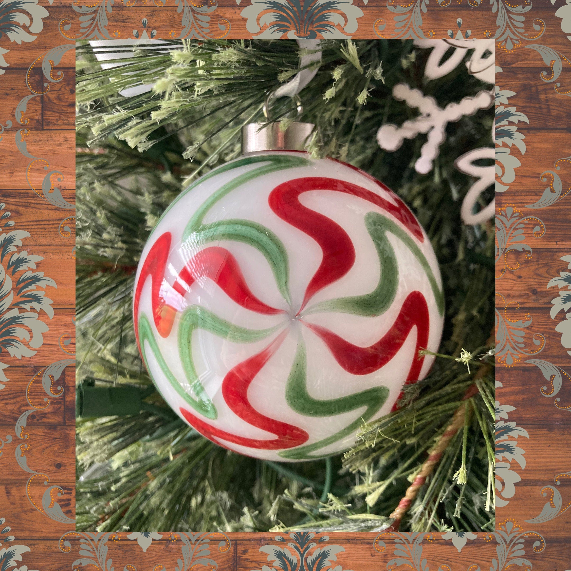 Hand blown glass Holiday decor Christmas ornament | One-of-a-kind | Unique Holiday gift
