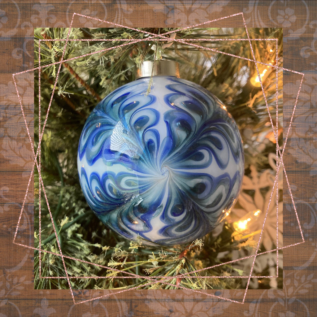 Christmas Ornament Hand-blown | one-of-a-kind | Unique Holiday gift
