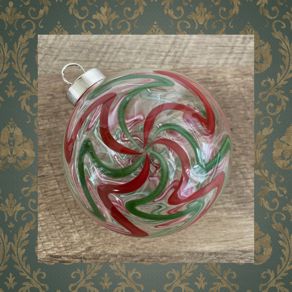 Hand blown glass ornament holiday decor Christmas | one-of-a-kind | Unique Holiday Gift