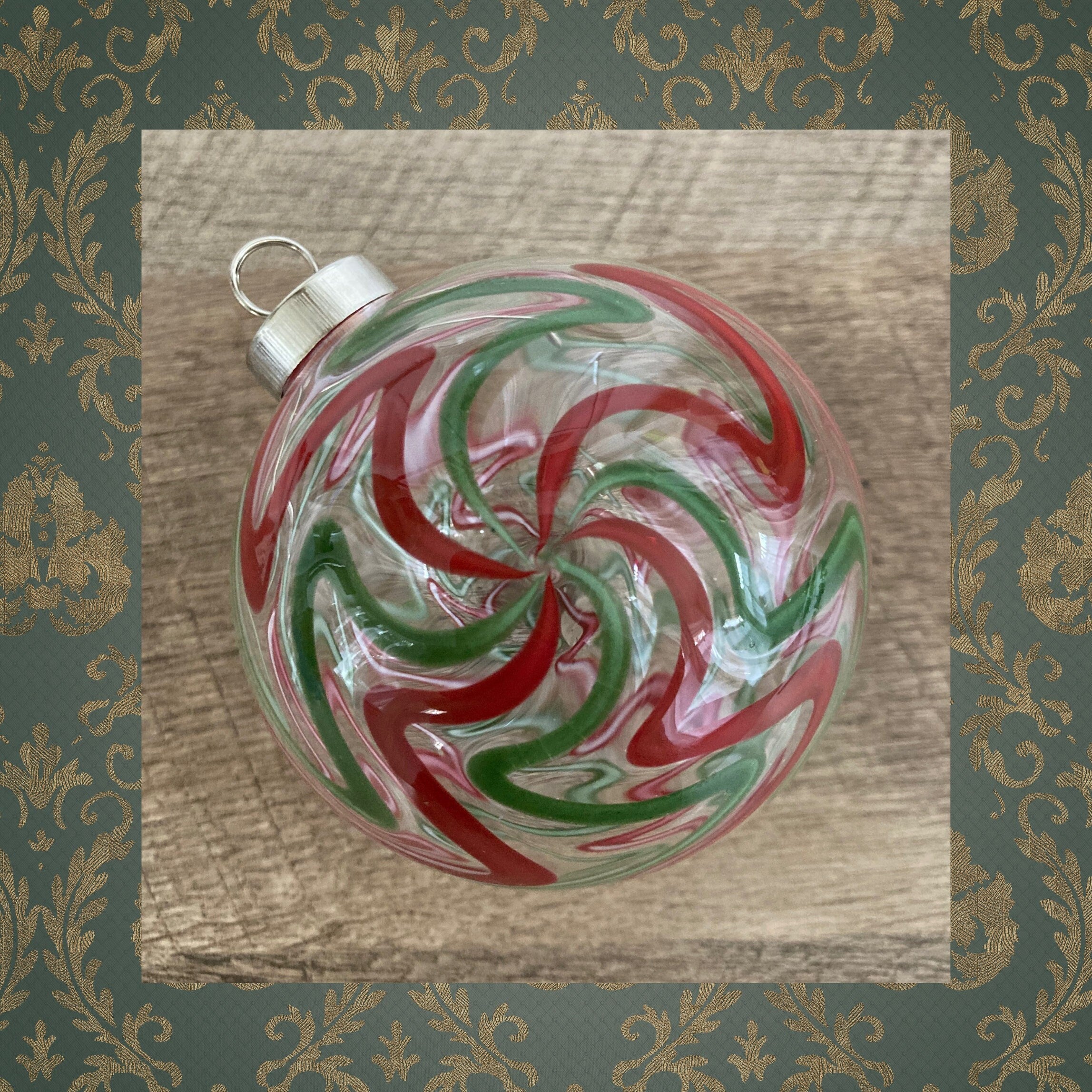 Hand blown glass ornament holiday decor Christmas | one-of-a-kind | Unique Holiday Gift