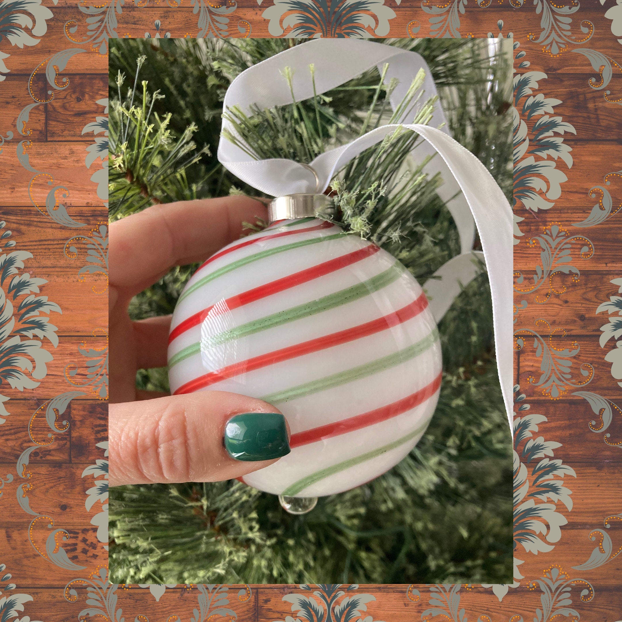 Blown Glass Christmas Ornament | One-of-a-Kind | Unique Holiday Gift