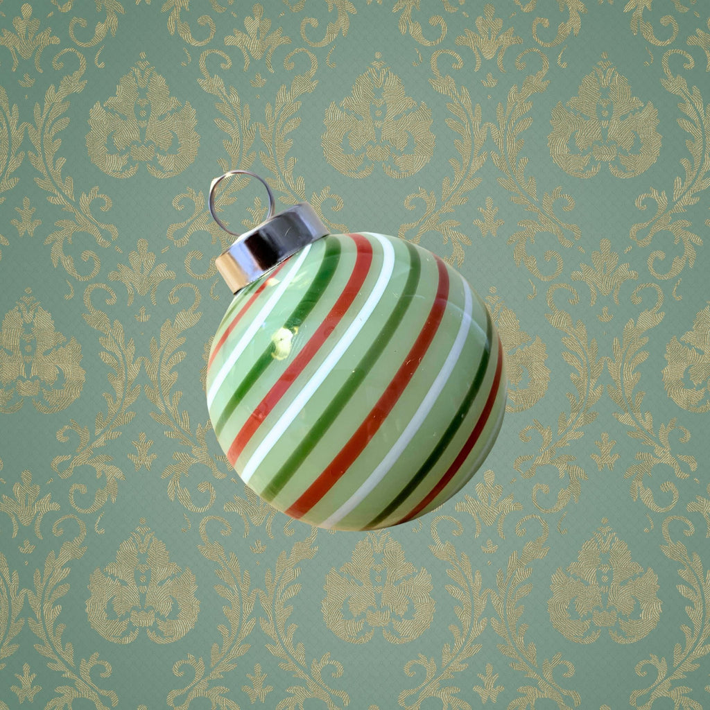 Petite Handblown Glass Festive Ornaments Set of 4 - Perfect Holiday Gift!