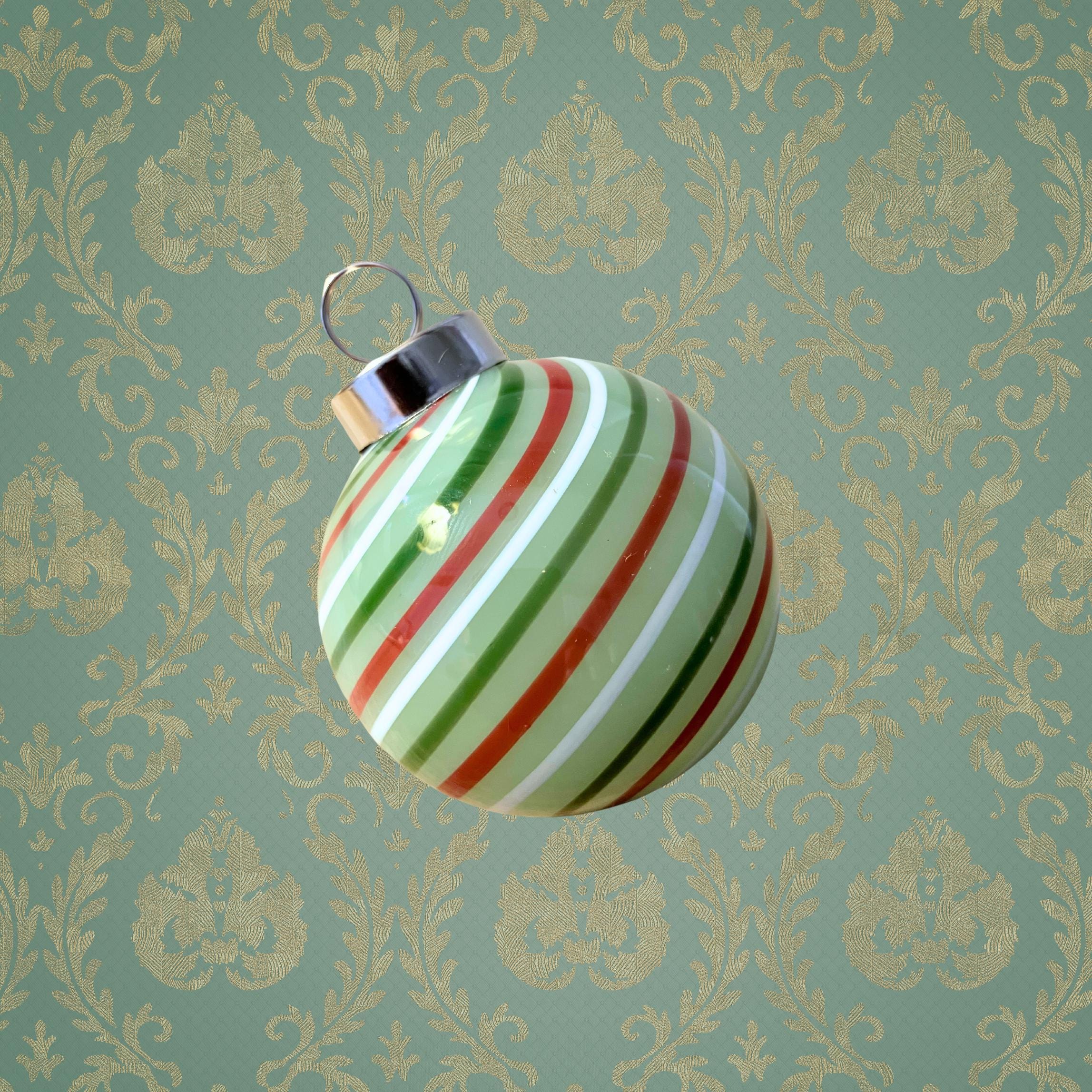 Petite Handblown Glass Festive Ornaments Set of 4 - Perfect Holiday Gift!