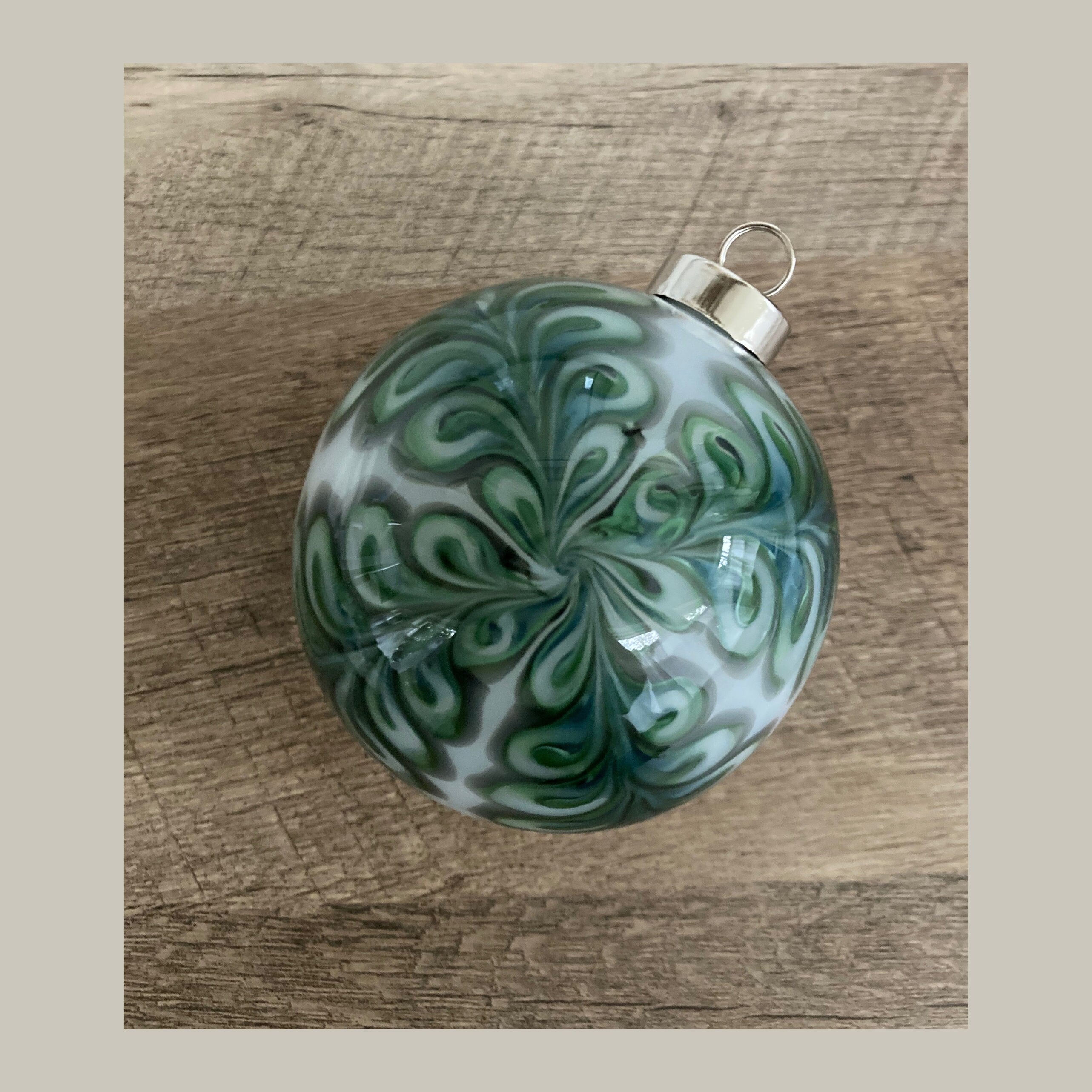 Christmas Ornament Hand-blown | One of a kind | Unique Holiday Gift