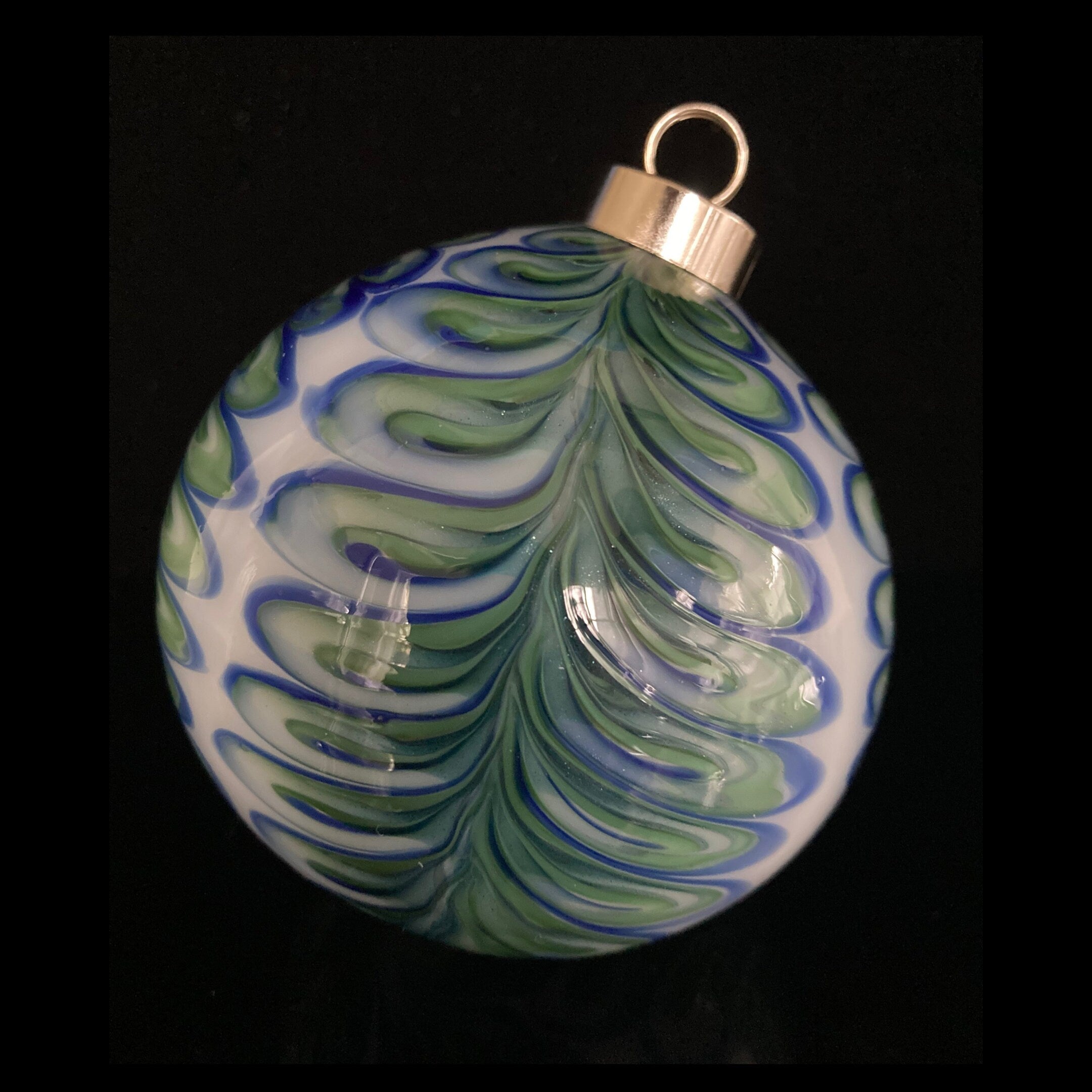Christmas Ornament Hand-blown | one-of-a-kind | Unique holiday Gift