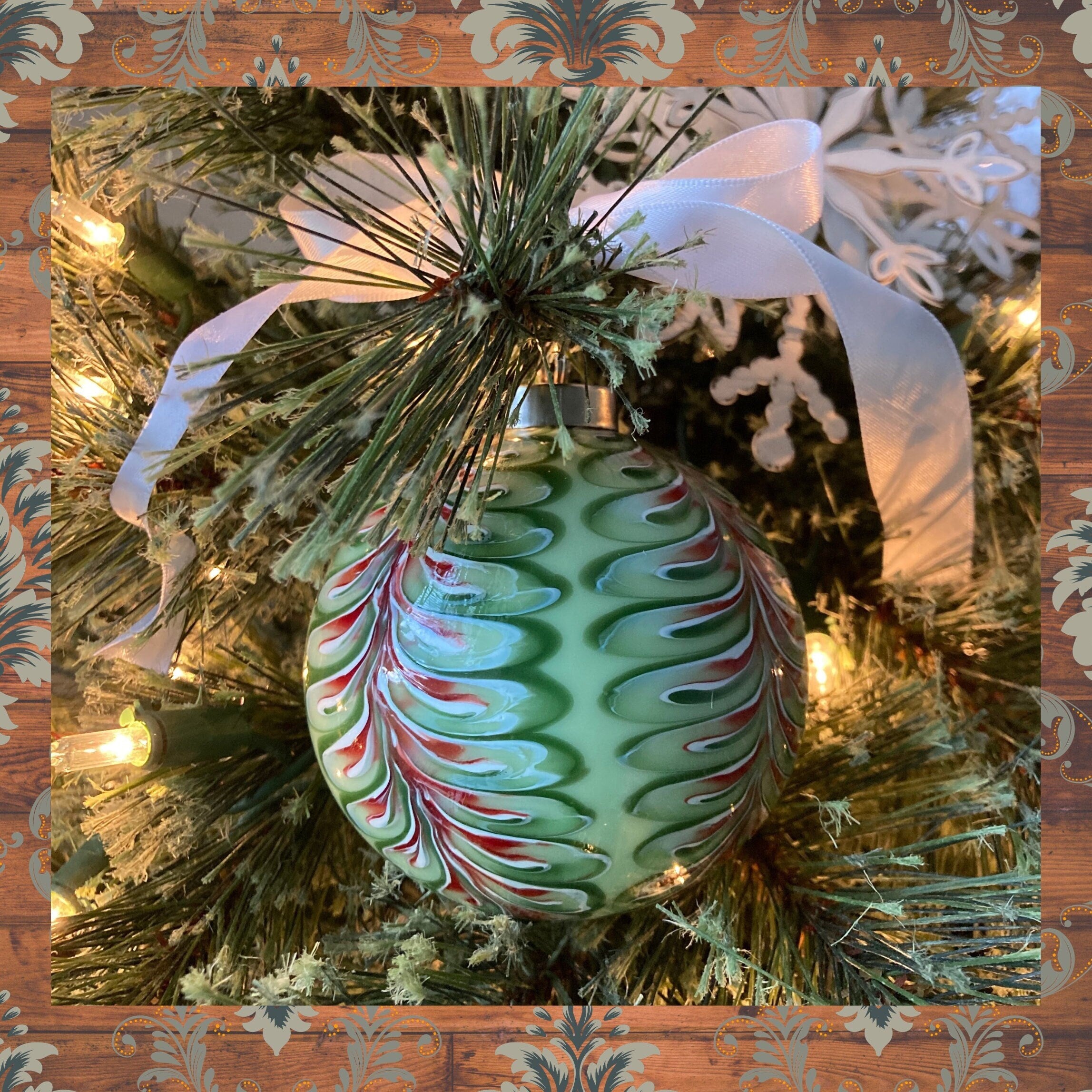 Hand-Blown Glass Christmas Ornament | Unique | One-of-a-Kind Holiday Decoration