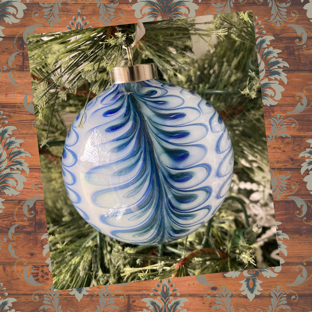Blown Glass Christmas Ornament | one-of-a-kind | Unique Holiday Gift