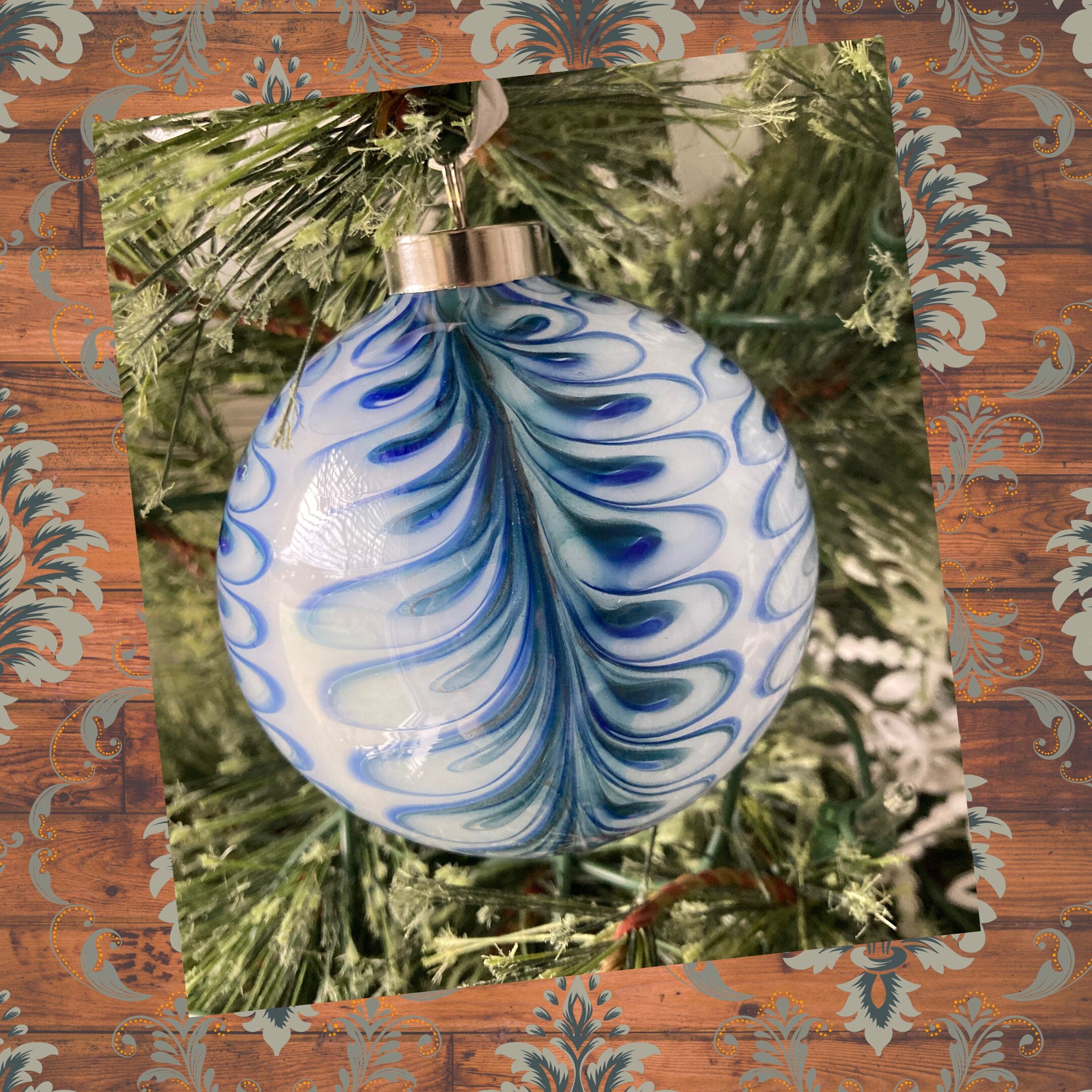 Blown Glass Christmas Ornament | one-of-a-kind | Unique Holiday Gift