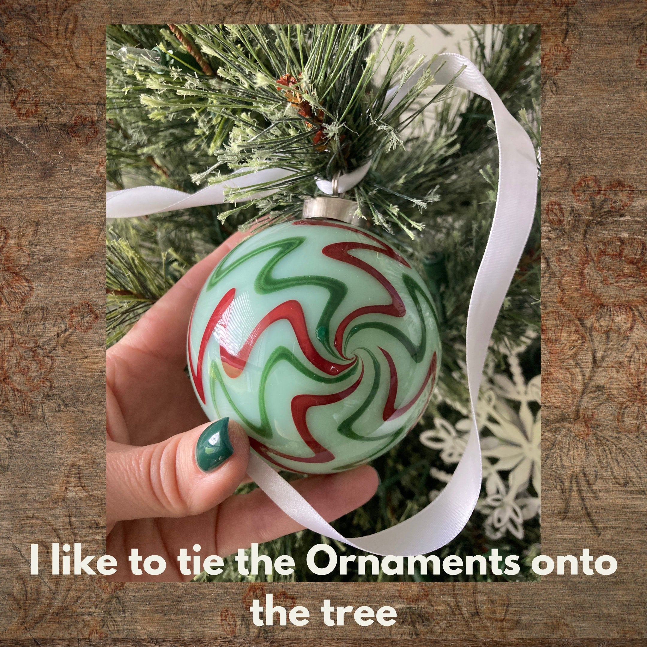 Christmas Ornament Hand-blown | one-of-a-kind | Unique Holiday Gift
