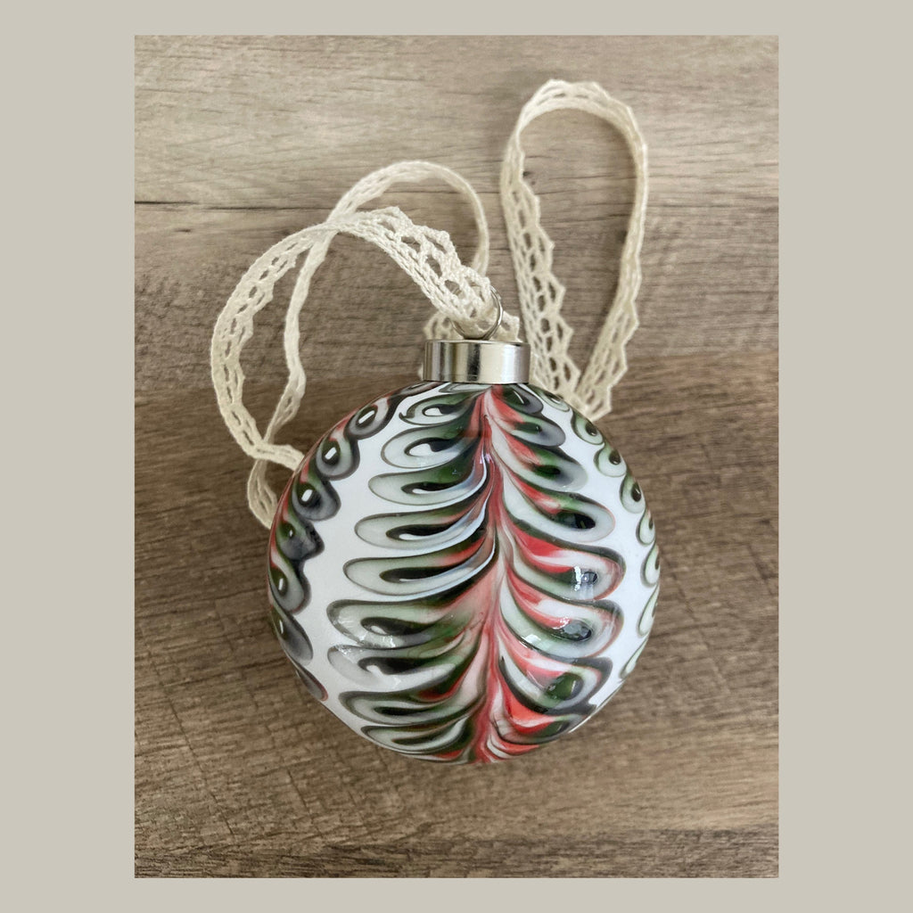 Christmas Ornament Hand-Blown | One-of-a kind | Unique Holiday Gift