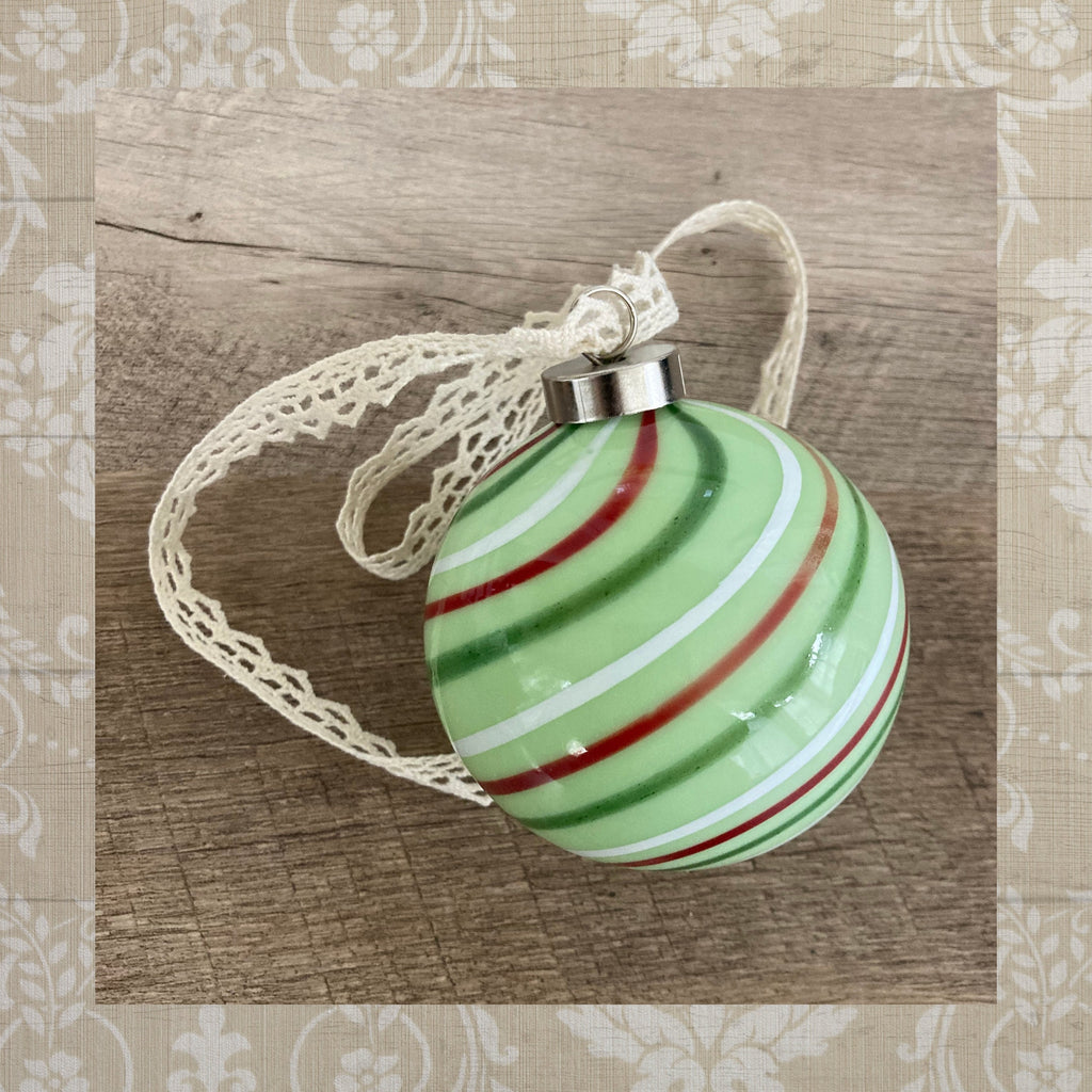 Glass Christmas Ornament Festive Holiday decor | one-of-a-kind | Unique Holiday gift