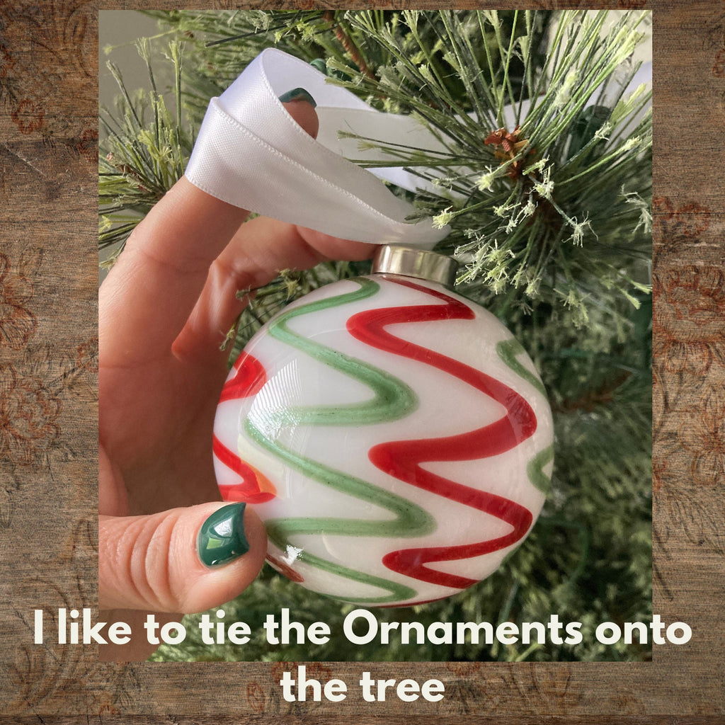 Hand blown glass holiday decor Christmas ornaments | One-of-a-kind | Unique Holiday Gift