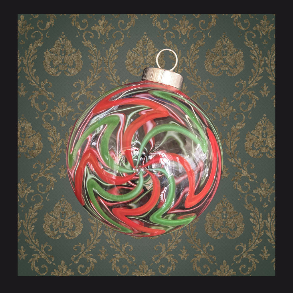 Hand blown glass ornament holiday decor Christmas | one-of-a-kind | Unique Holiday Gift