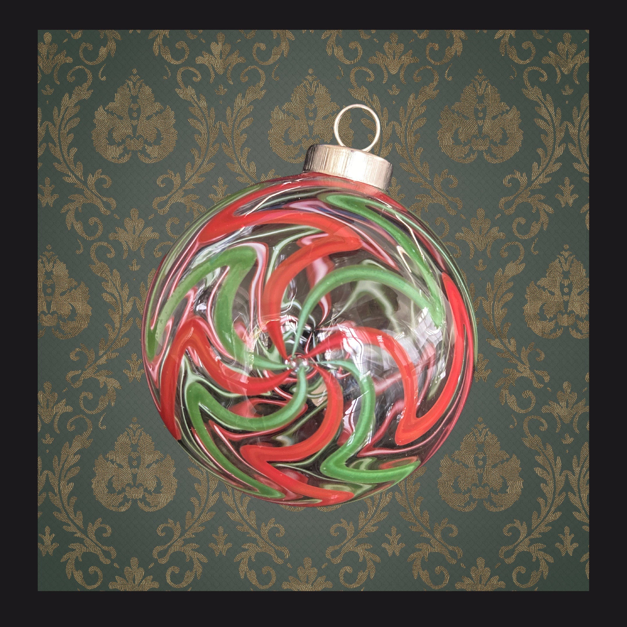 Hand blown glass ornament holiday decor Christmas | one-of-a-kind | Unique Holiday Gift
