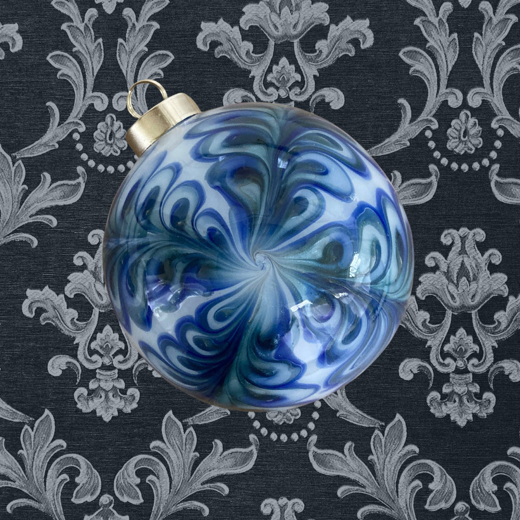 Christmas Ornament Hand-blown | one-of-a-kind | Unique Holiday gift
