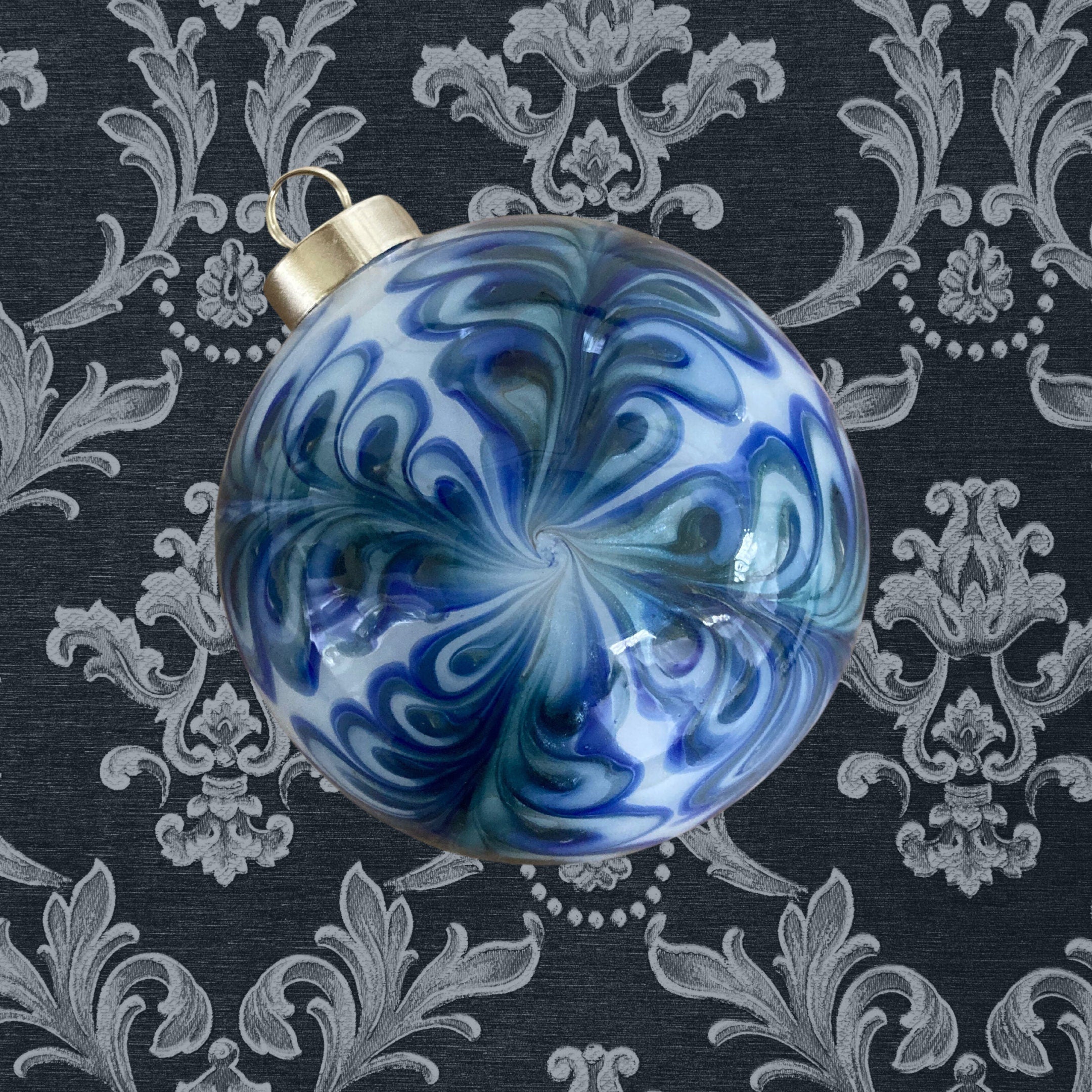 Christmas Ornament Hand-blown | one-of-a-kind | Unique Holiday gift