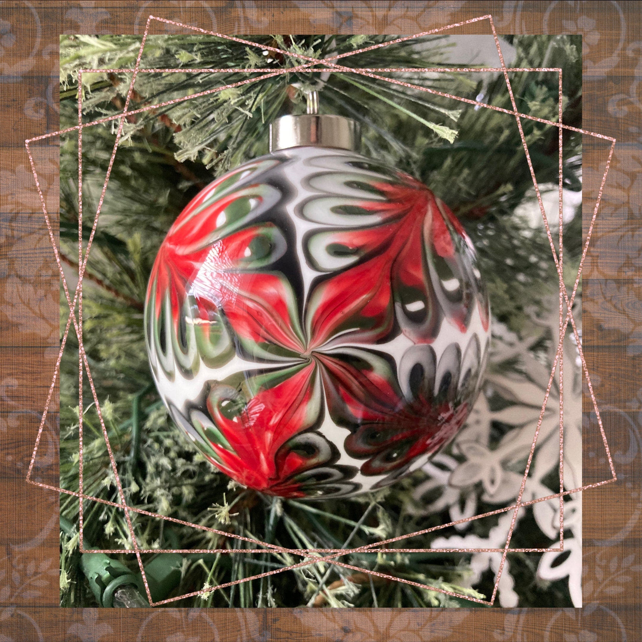Christmas Ornament Handcrafted Blown Glass | Exclusive | Distinctive Holiday Present