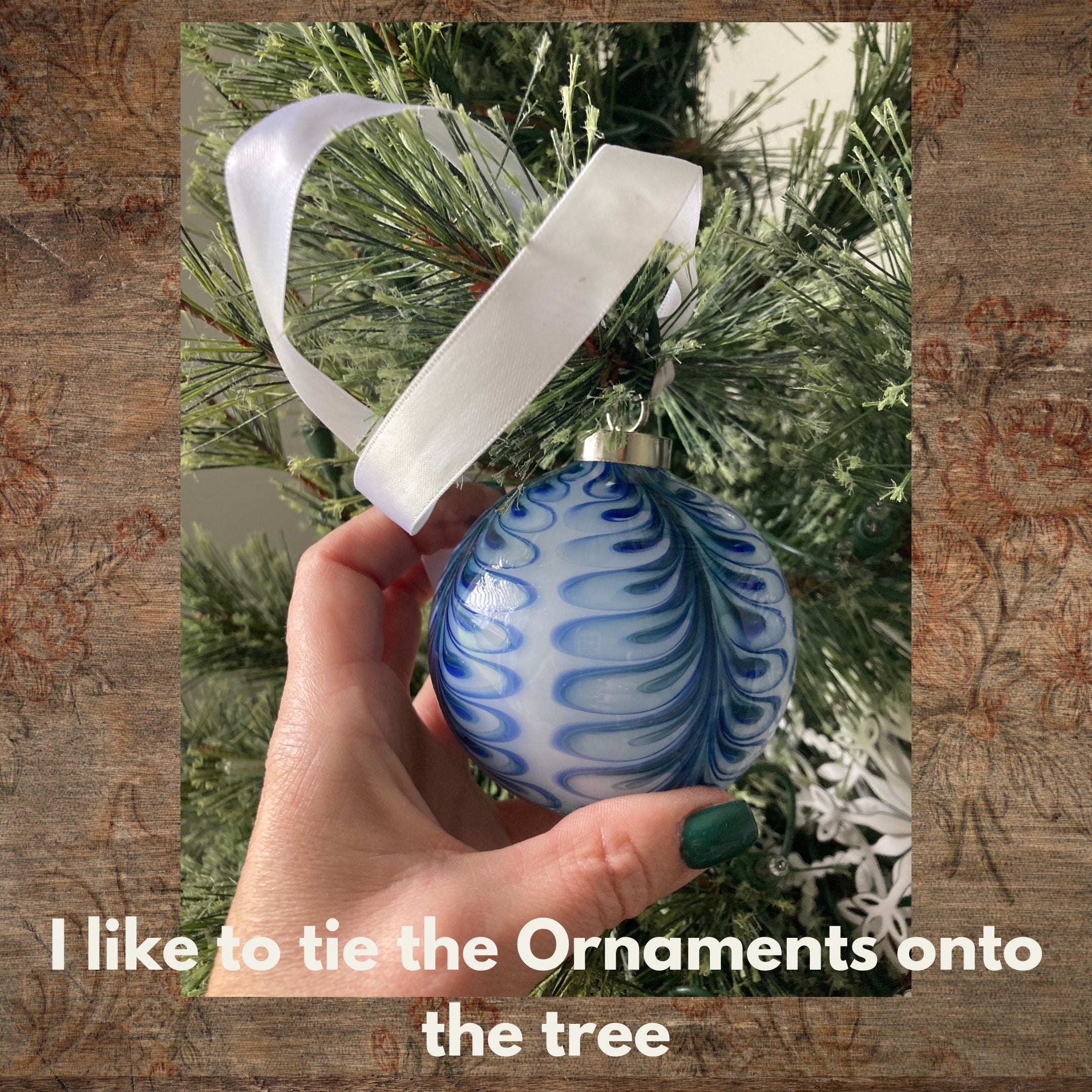 Blown Glass Christmas Ornament | one-of-a-kind | Unique Holiday Gift