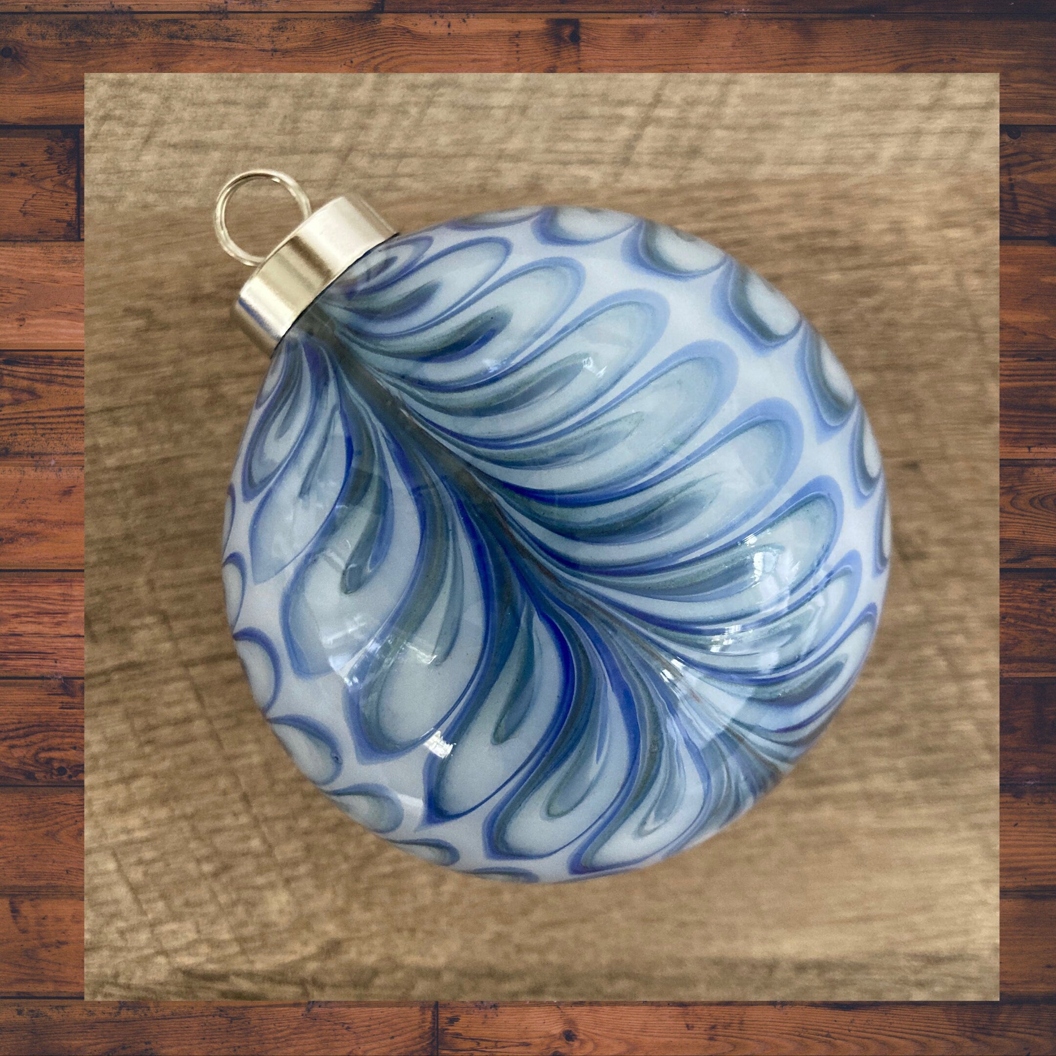 Blown Glass Christmas Ornament | one-of-a-kind | Unique Holiday Gift