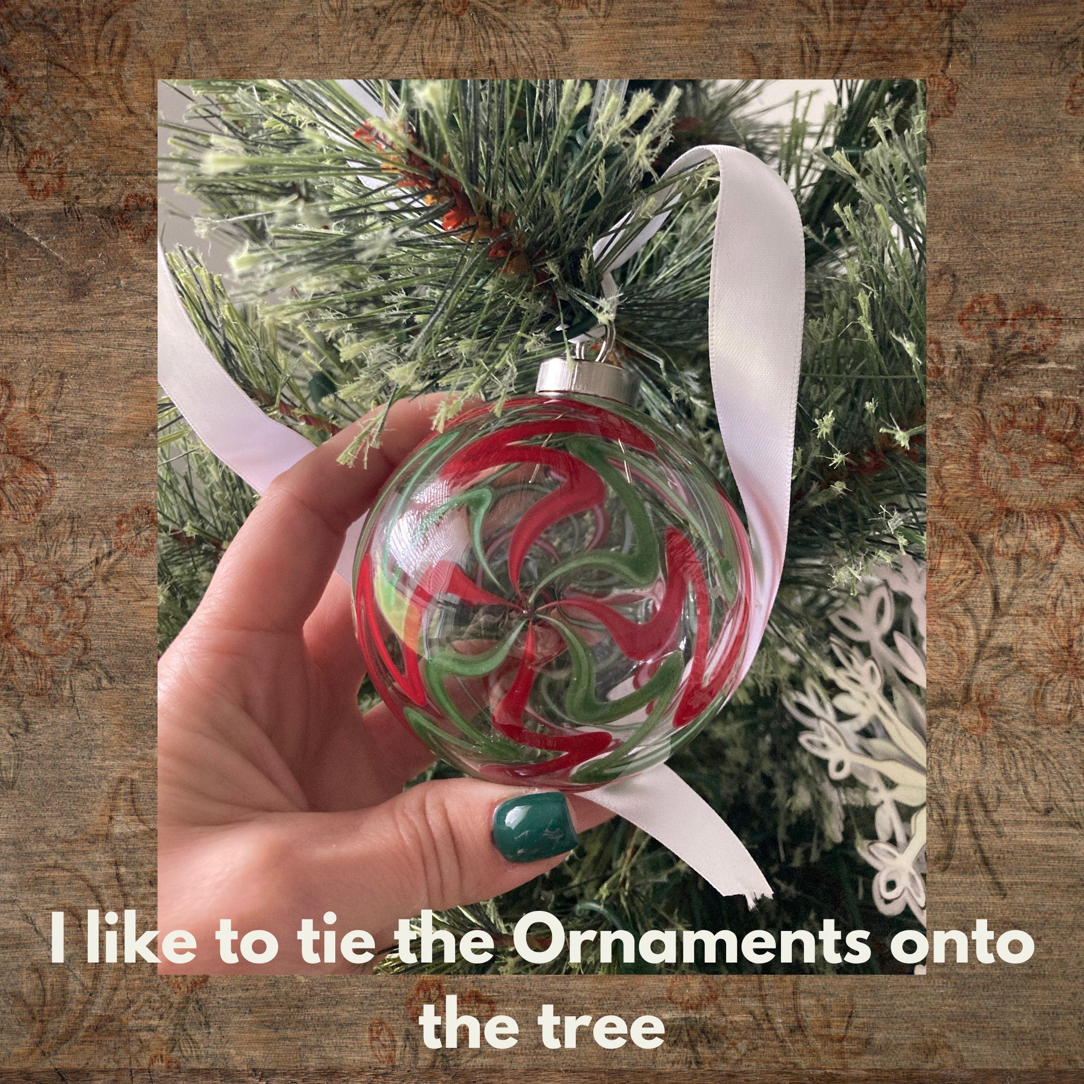 Hand blown glass ornament holiday decor Christmas | one-of-a-kind | Unique Holiday Gift
