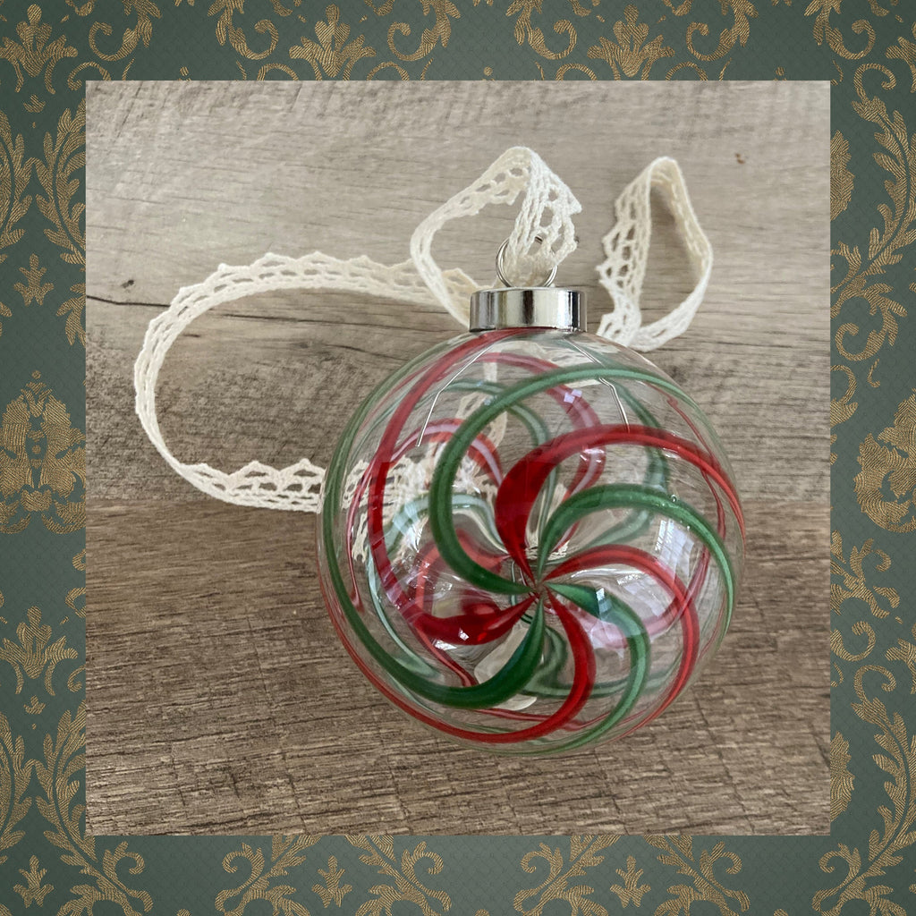 Christmas Ornament Hand-blown | one-of-a-kind | Unique Holiday Gift