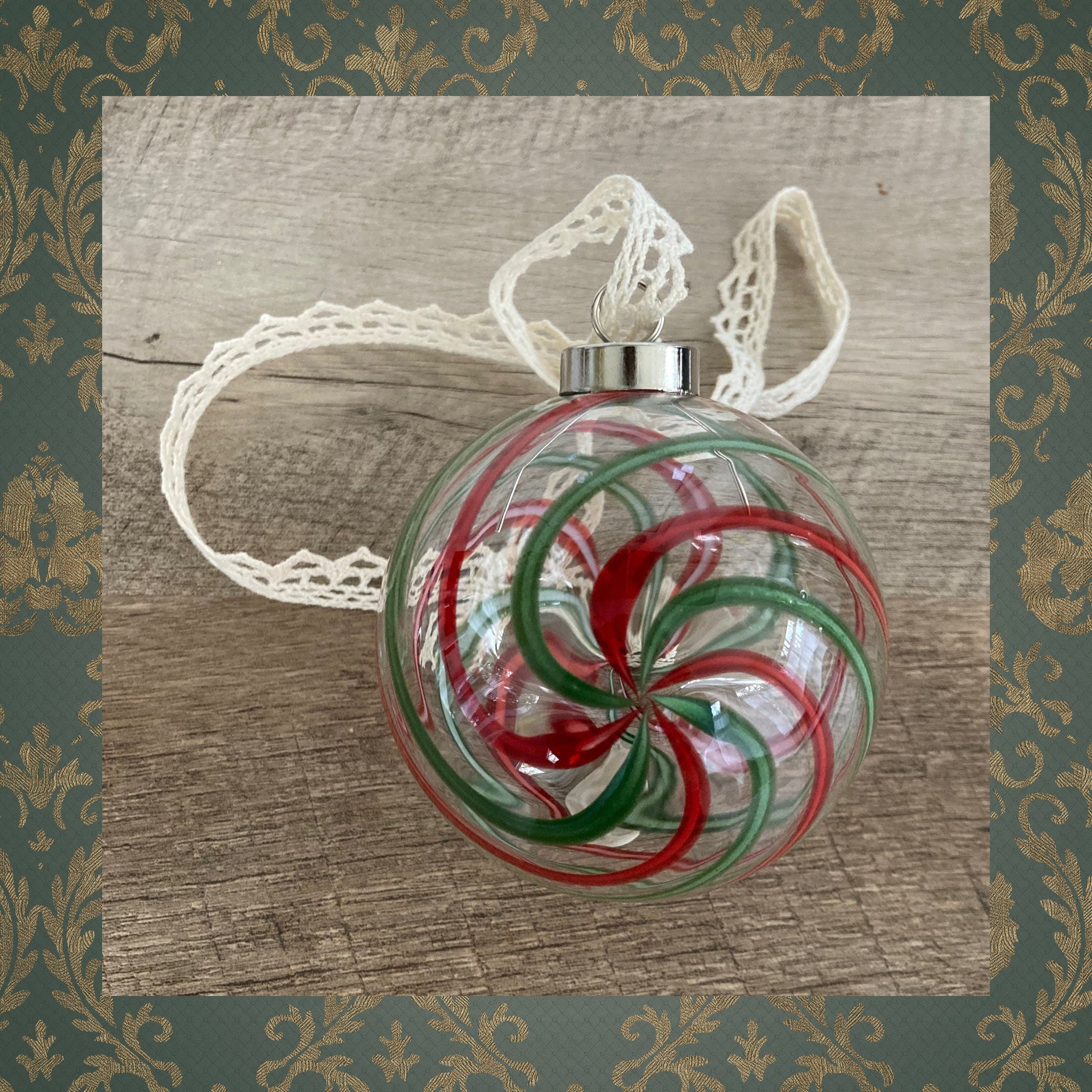 Christmas Ornament Hand-blown | one-of-a-kind | Unique Holiday Gift