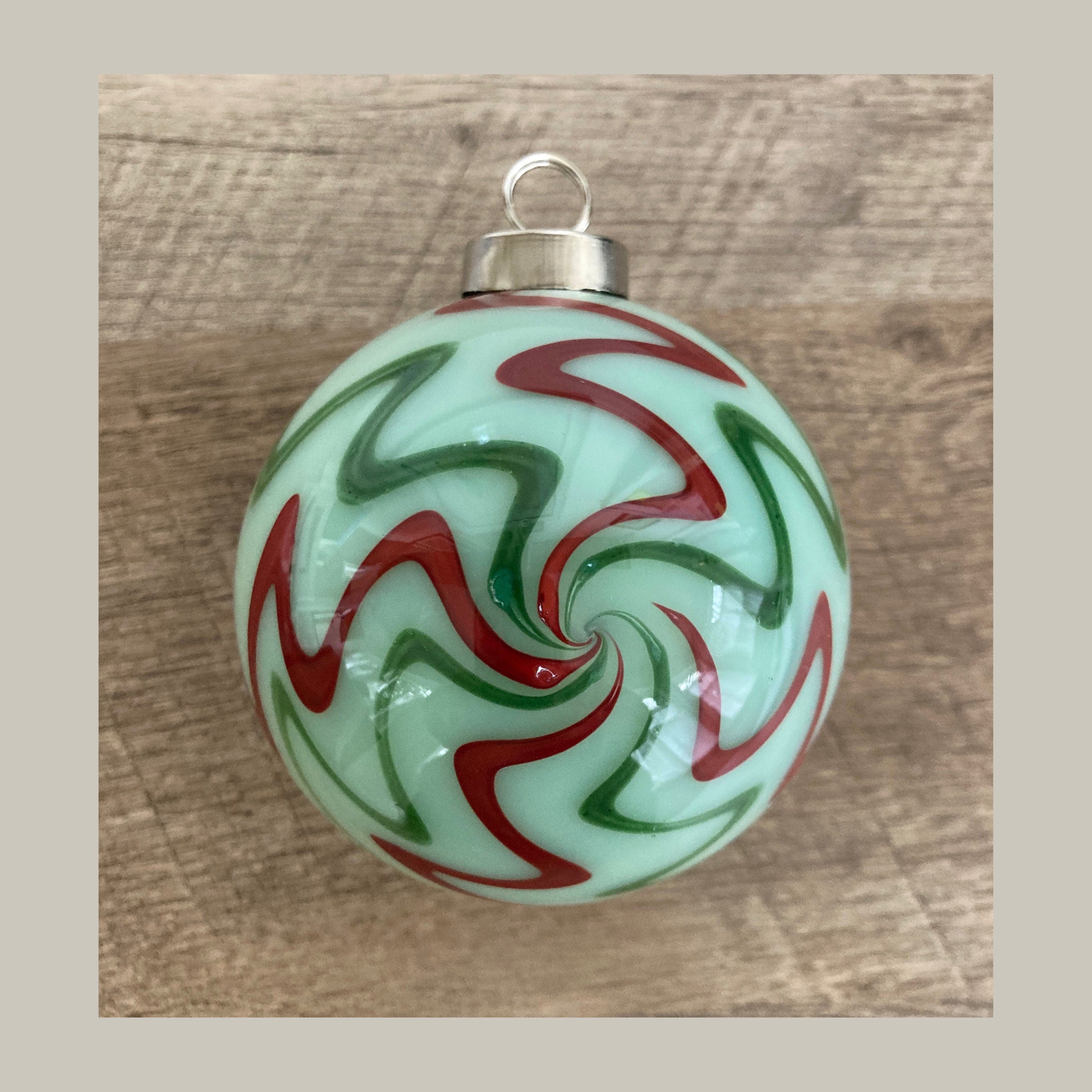 Christmas Ornament Hand-blown | one-of-a-kind | Unique Holiday Gift